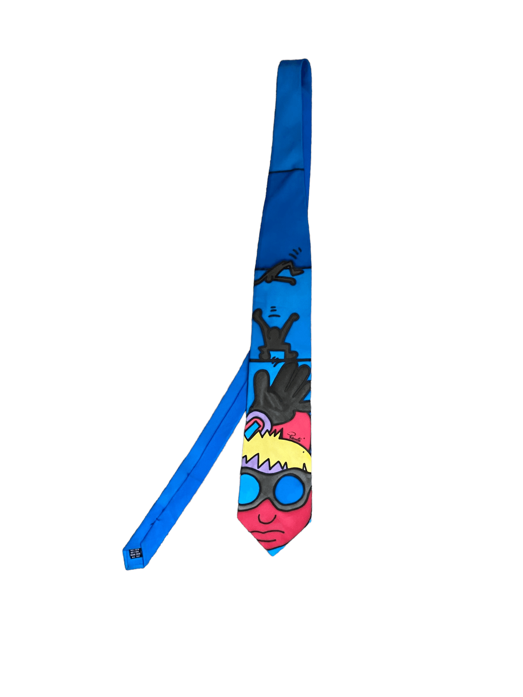 Keith Haring × Vintage Handpainted silk Keith Harring tie Size ONE SIZE - 1 Thumbnail