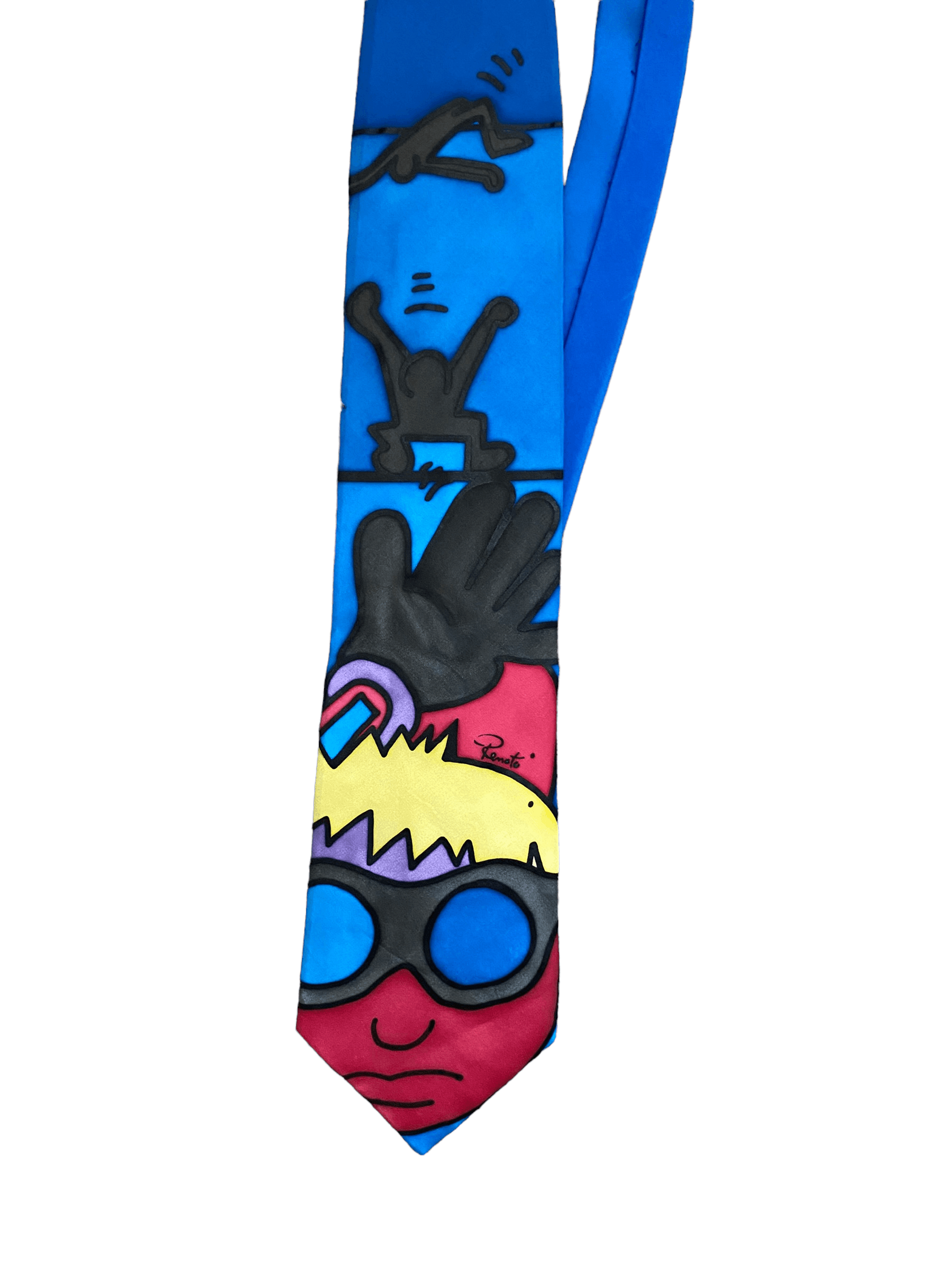 Keith Haring × Vintage Handpainted silk Keith Harring tie Size ONE SIZE - 3 Thumbnail