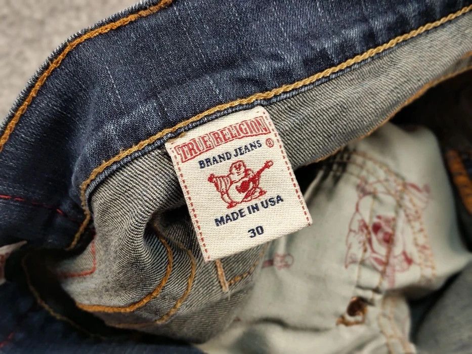 True Religion Vintage 90's True Religion Made in USA Blue Denim Jeans Size US 30 / EU 46 - 9 Thumbnail