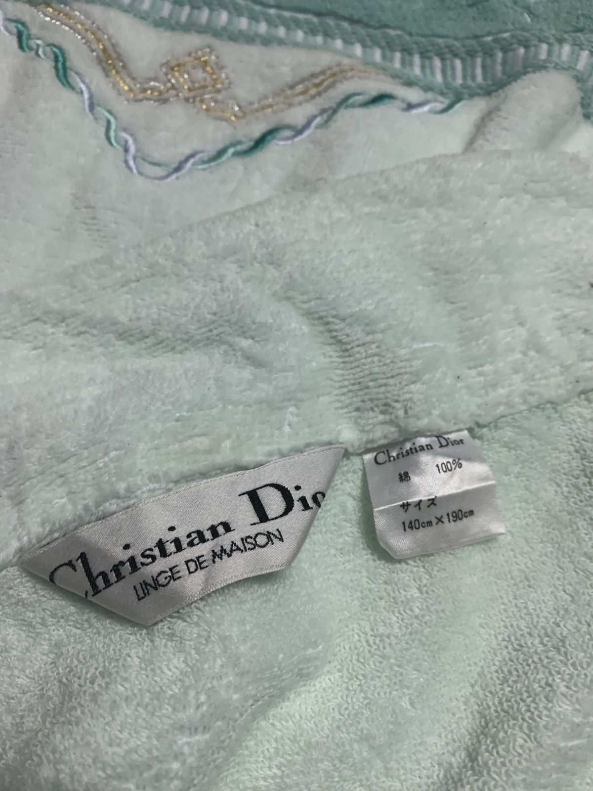 Christian Dior Monsieur × Dior × Vintage Vintage Christian Dior Linge de Maison big fleece blanket Size ONE SIZE - 7 Thumbnail