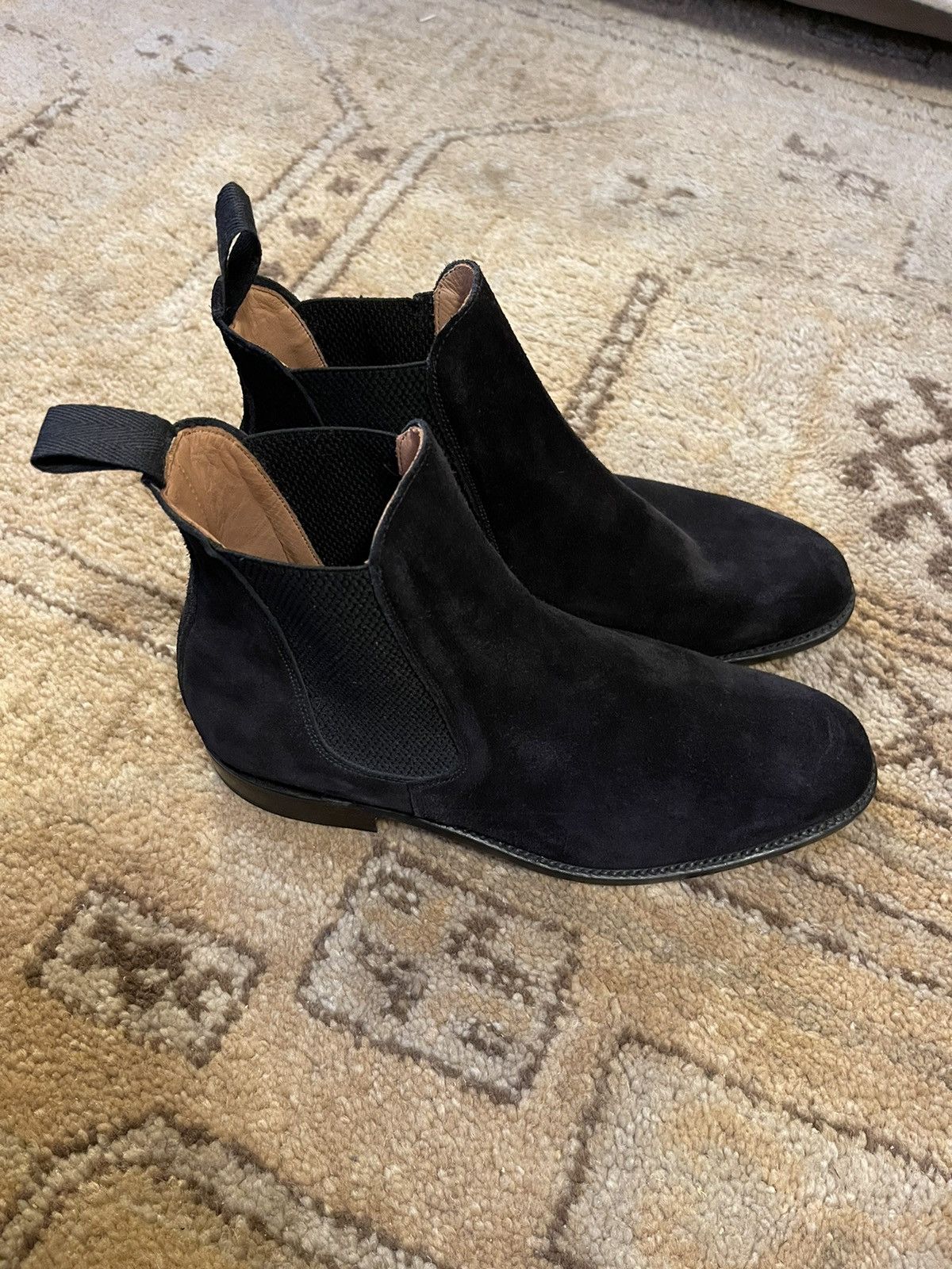 Sanders Sanders Black Suede Chelsea Boot Grailed