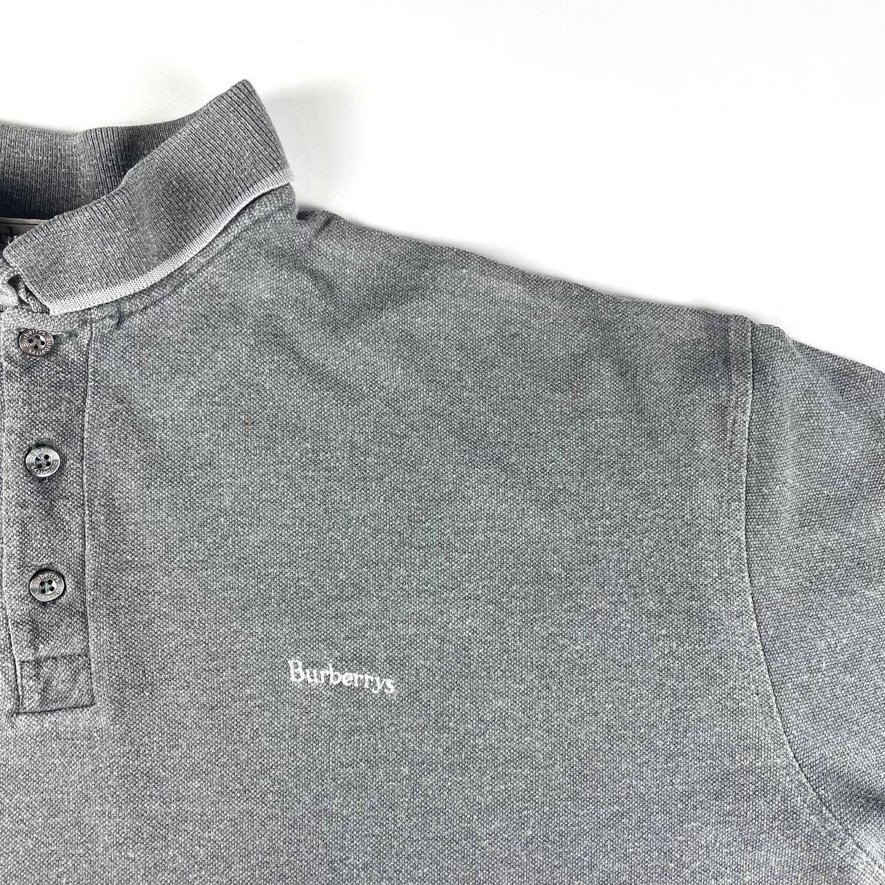 Burberry × Vintage Berberrys Vintage Gray Polo Made in England Size US L / EU 52-54 / 3 - 2 Thumbnail