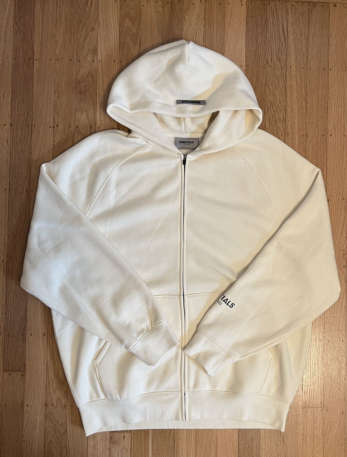 Pacsun Fear of God Essentials SS20 Zip-up Hoodie Buttercream M | Grailed