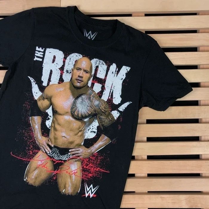 Band Tees × Vintage × WWE Vintage Mens T Shirt WWE Rock Skala Size M Size US M / EU 48-50 / 2 - 2 Thumbnail