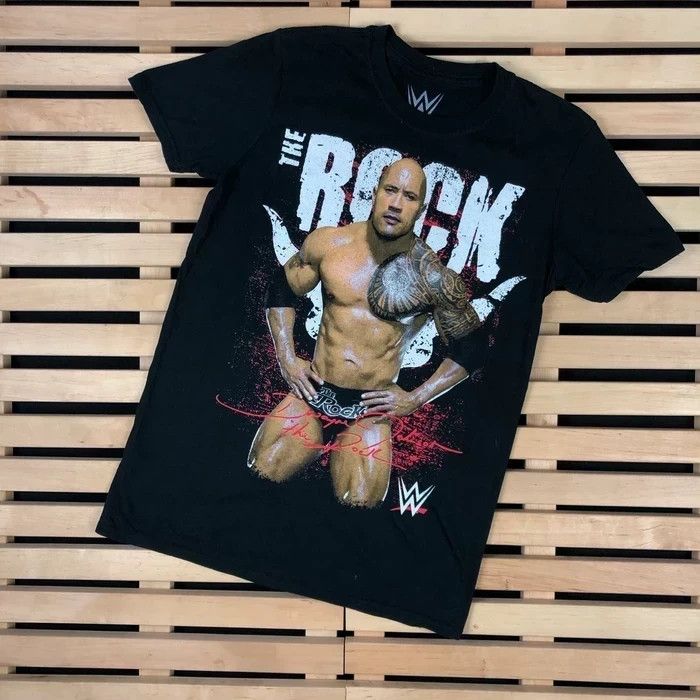 Band Tees × Vintage × WWE Vintage Mens T Shirt WWE Rock Skala Size M Size US M / EU 48-50 / 2 - 1 Thumbnail