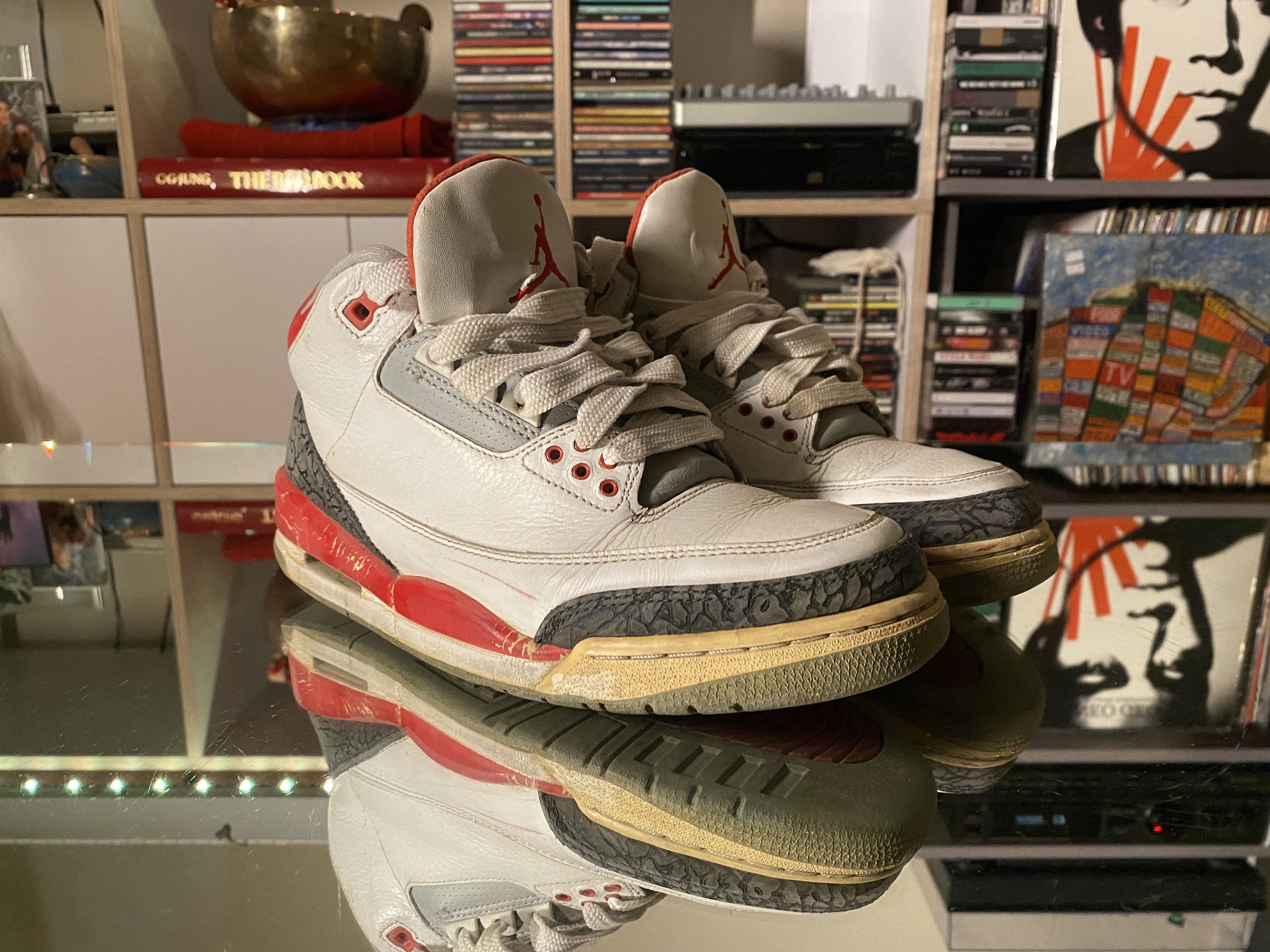 Jordan Brand Air Jordan 3 Retro 2006 White Fire Red Fat Lace Beaters