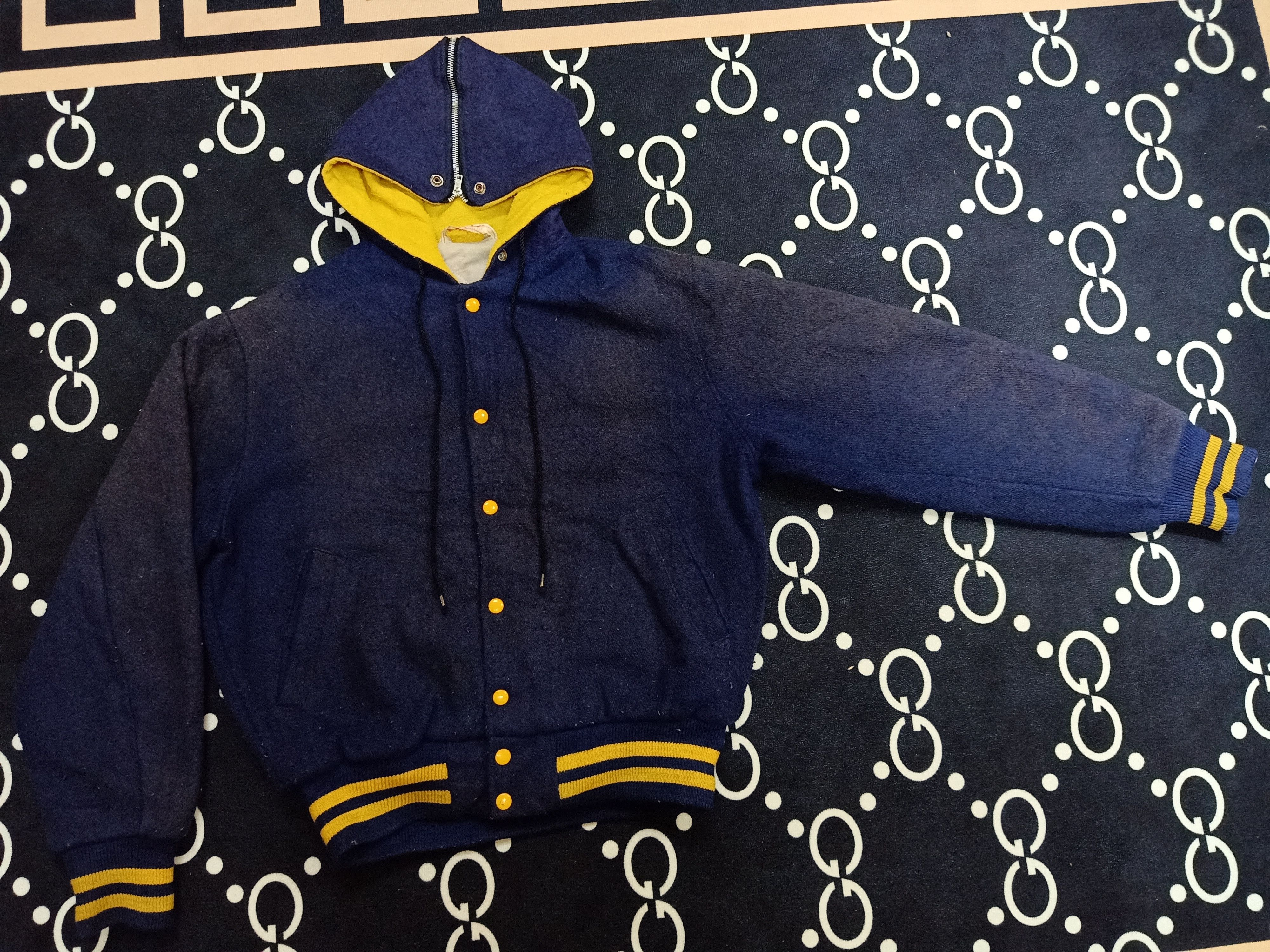 Vintage EMPIRE Union Made New York Vintage 60's Hoodie Varsity. Size US M / EU 48-50 / 2 - 9 Thumbnail