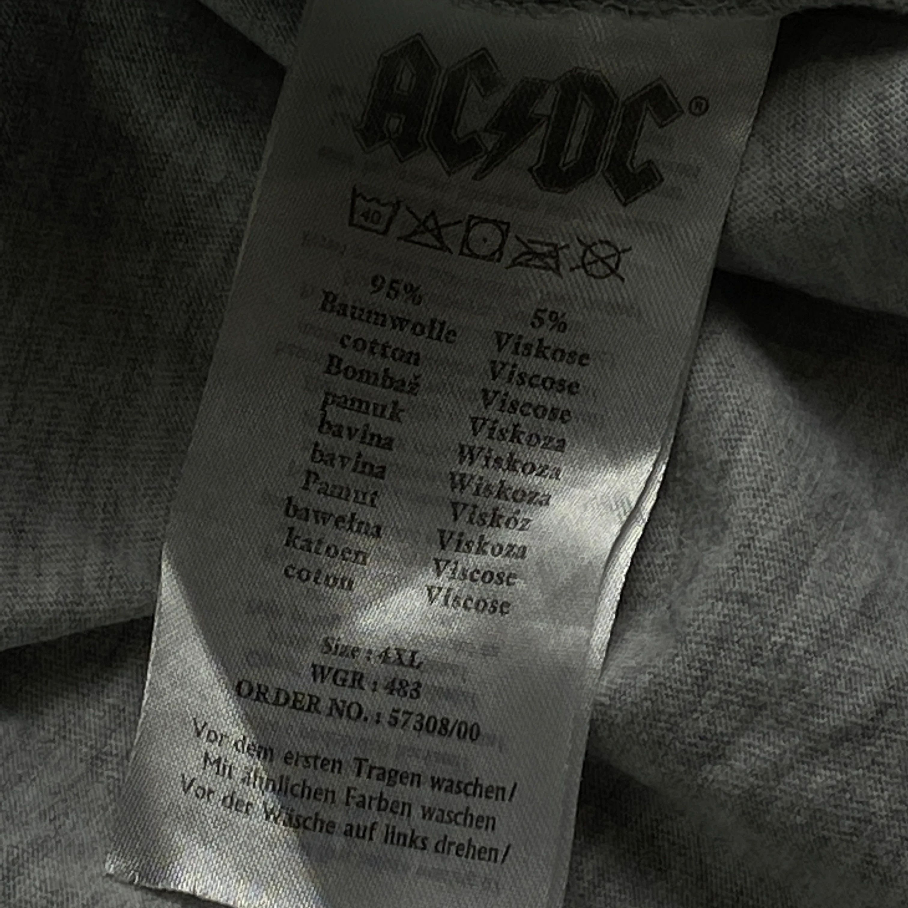 AC/DC × Band Tees × Vintage Mens Vintage T Shirt AC/DC Size XXXXL 4X Size US XXL / EU 58 / 5 - 7 Thumbnail