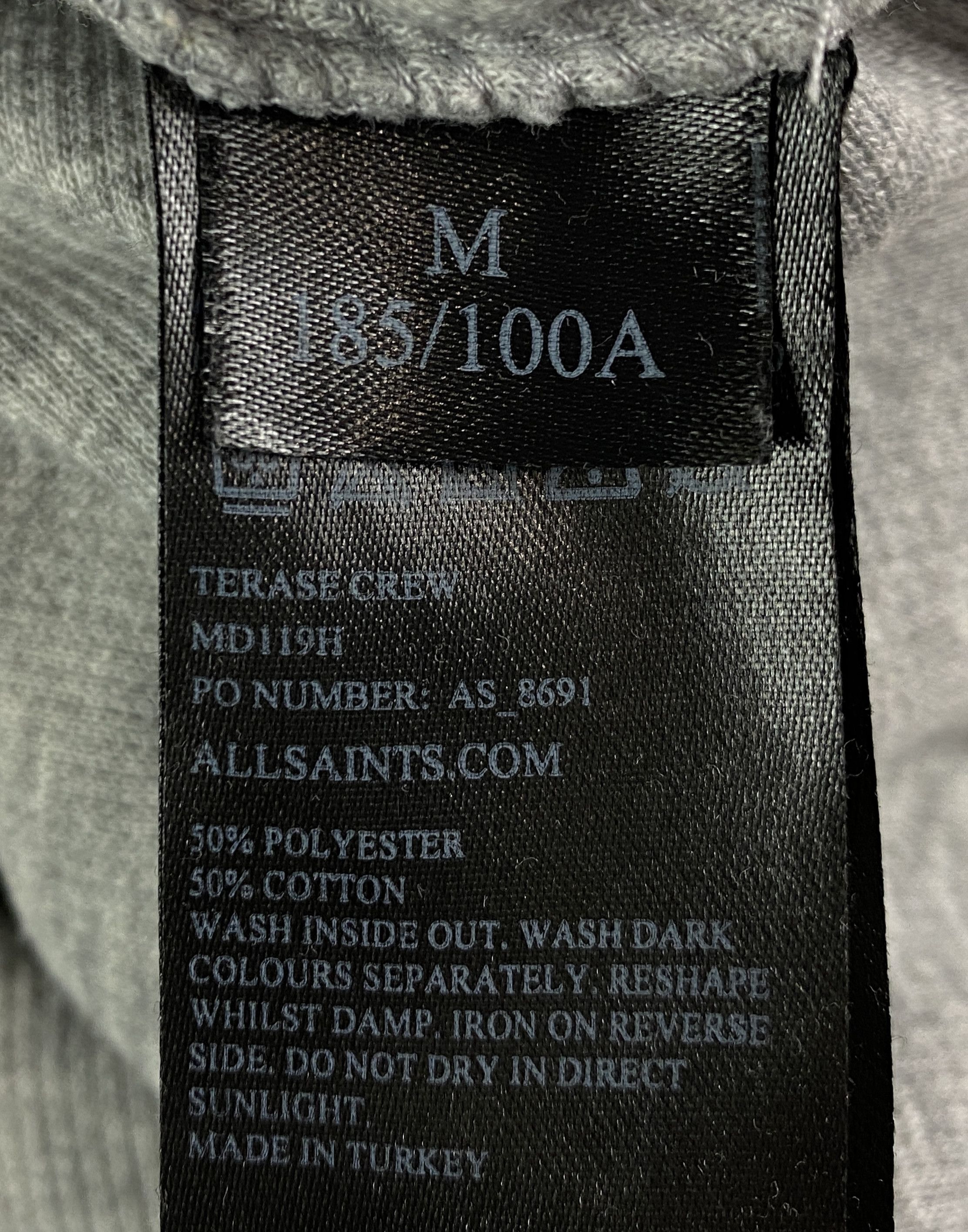 Allsaints Mens Sweatshirt Allsaints Long Sleeve Size M Size US M / EU 48-50 / 2 - 5 Thumbnail