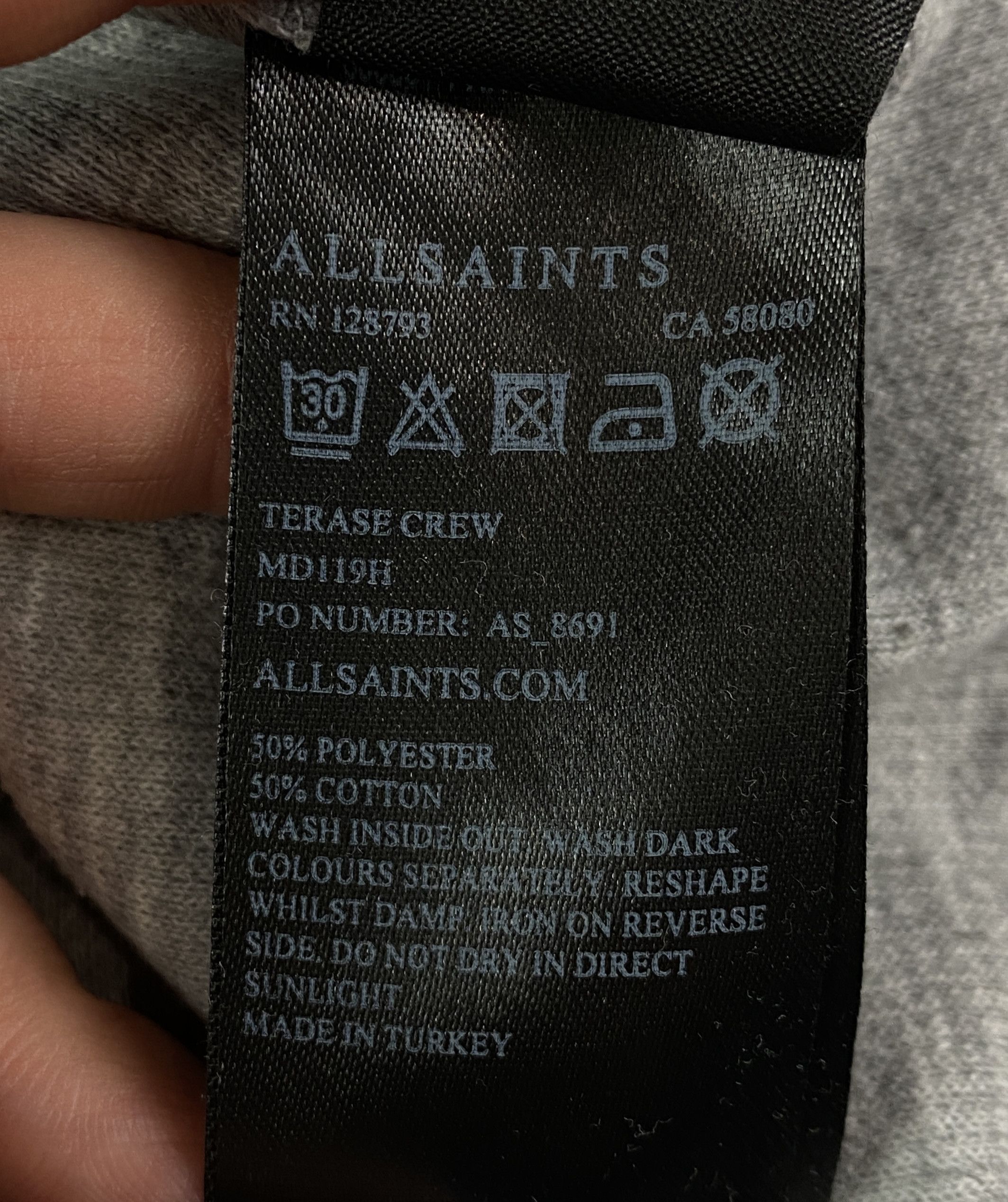 Allsaints Mens Sweatshirt Allsaints Long Sleeve Size M Size US M / EU 48-50 / 2 - 6 Thumbnail