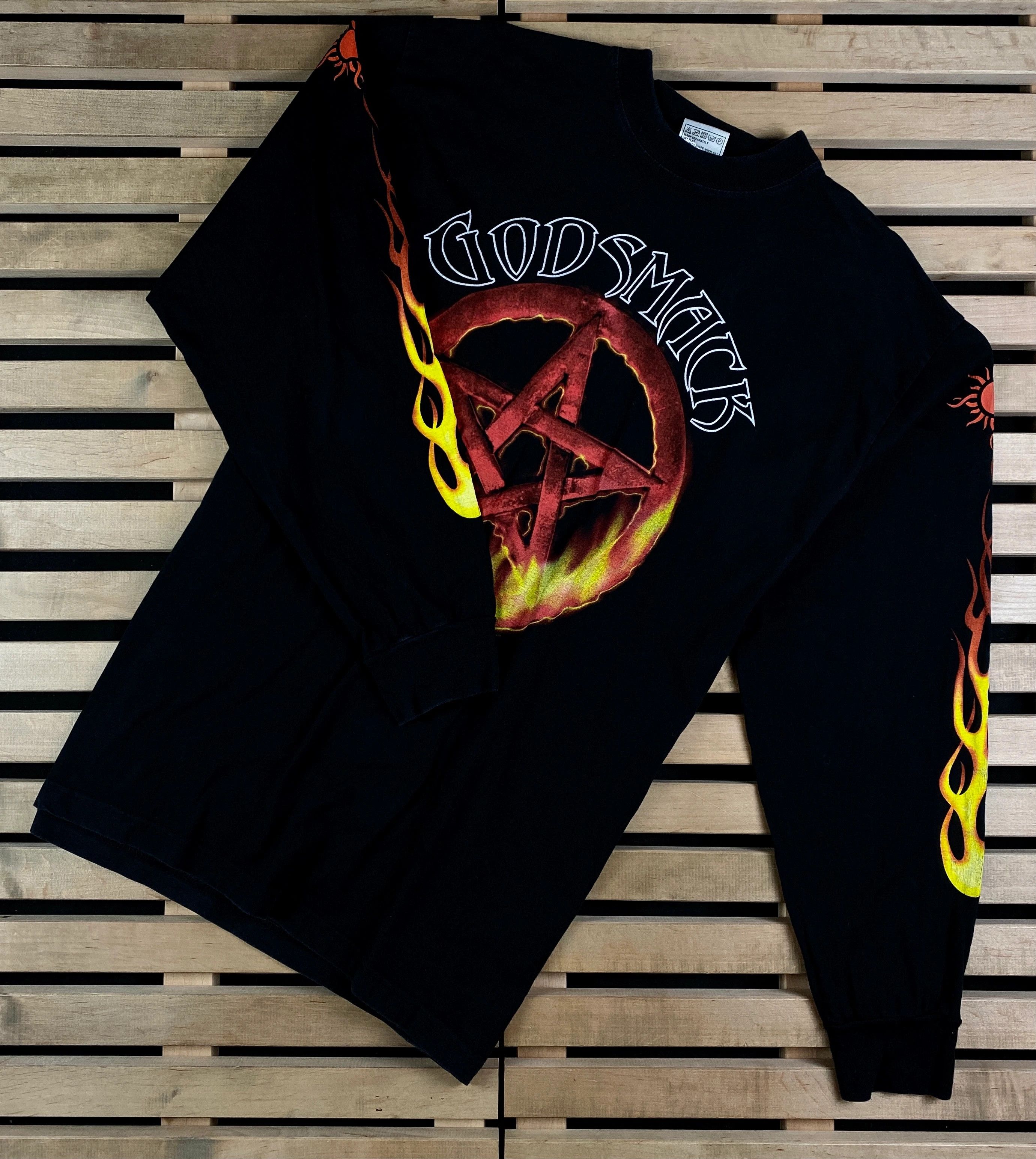 Band Tees × Vintage Mens Vintage 90s Long Sleeve GODSMACK Tour Concert Size XL Size US XL / EU 56 / 4 - 1 Thumbnail