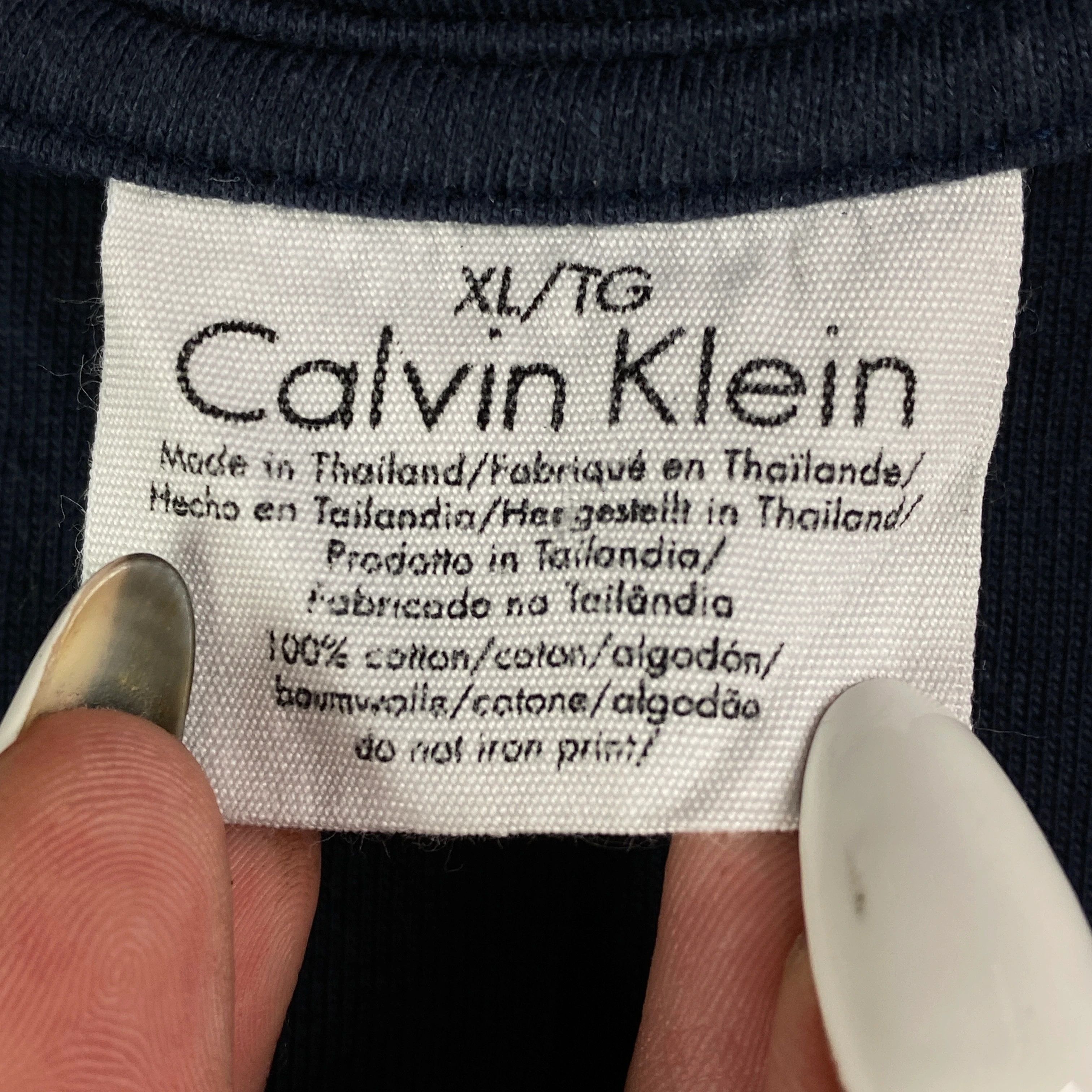 Calvin Klein × Vintage Mens Sweatshirt Calvin Klein Long Sleeve Vintage Size XL Size US XL / EU 56 / 4 - 4 Thumbnail