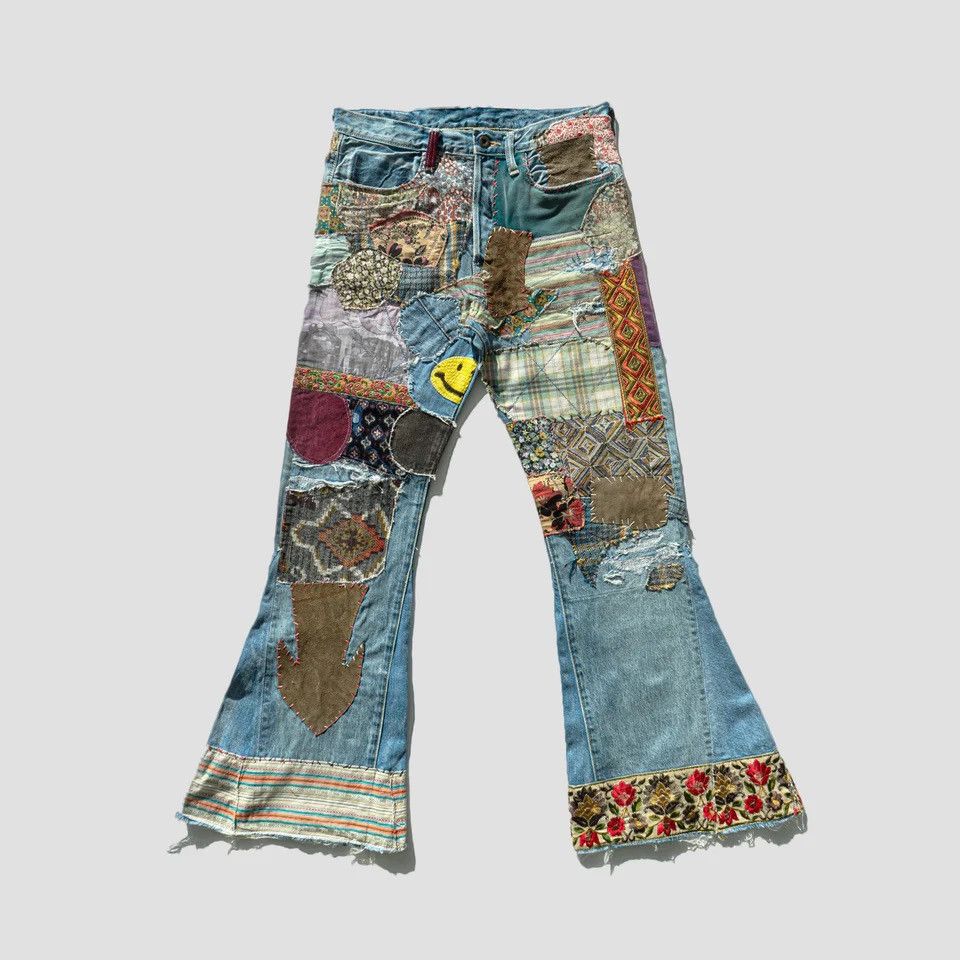 Kapital 14oz Denim Crazy Botanical Rat-Flare Jeans | Grailed