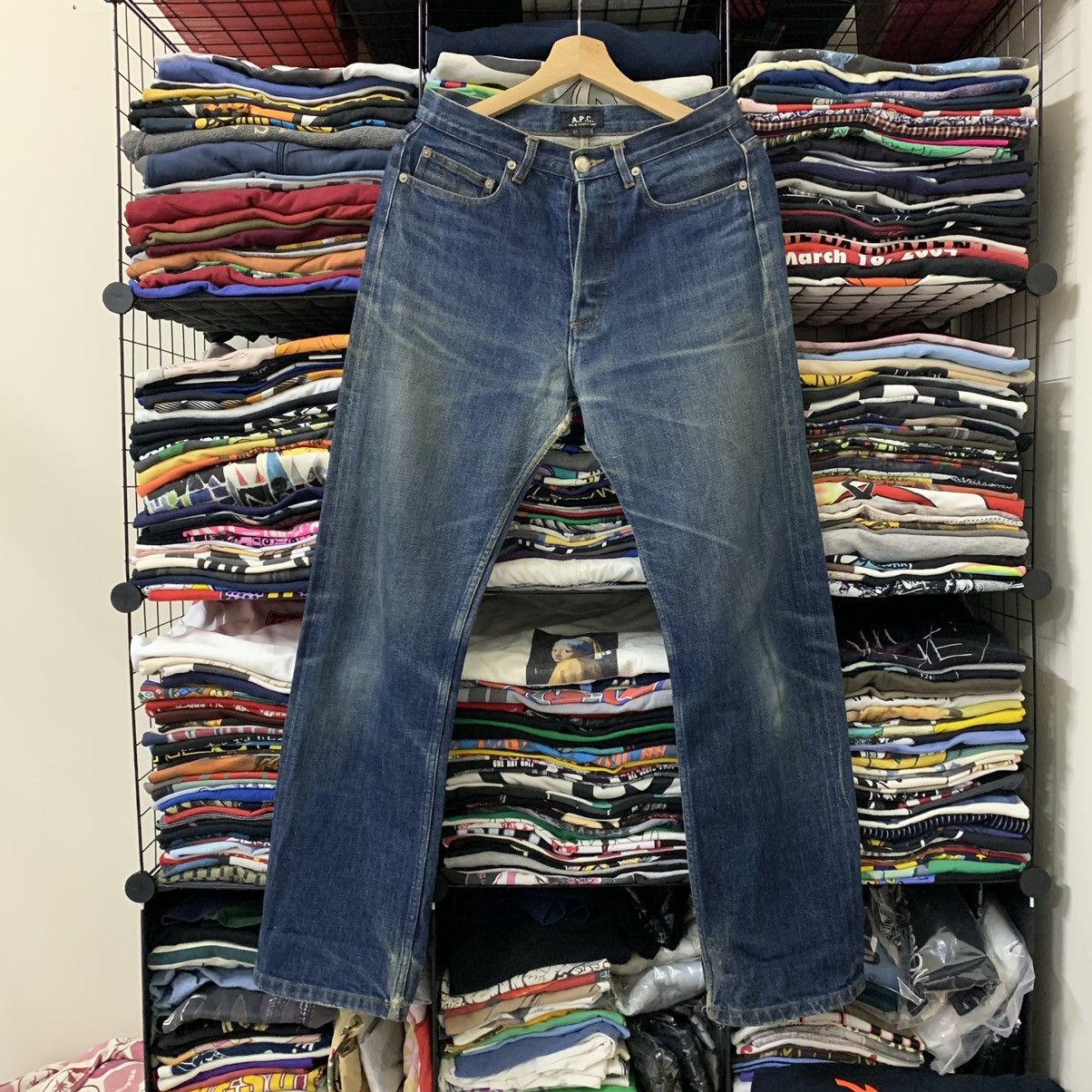 A.P.C. × Designer × Vintage A.P.C SELVEDGE DENIM DISTRESS Size US 28 / EU 44 - 1 Thumbnail