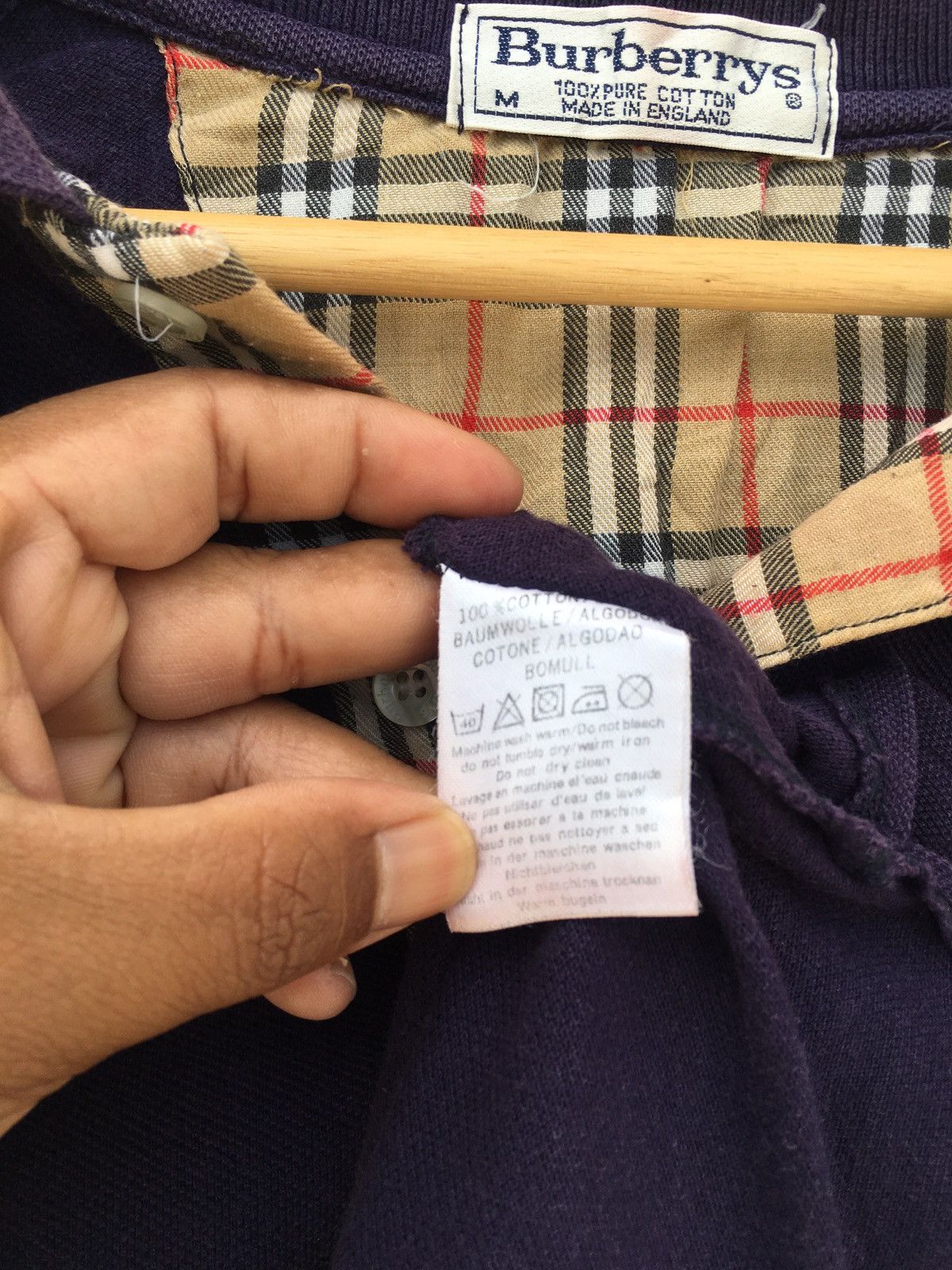 Burberry Rare Vintage 90s Burberry Checkered Polo Shirt Size US L / EU 52-54 / 3 - 10 Thumbnail