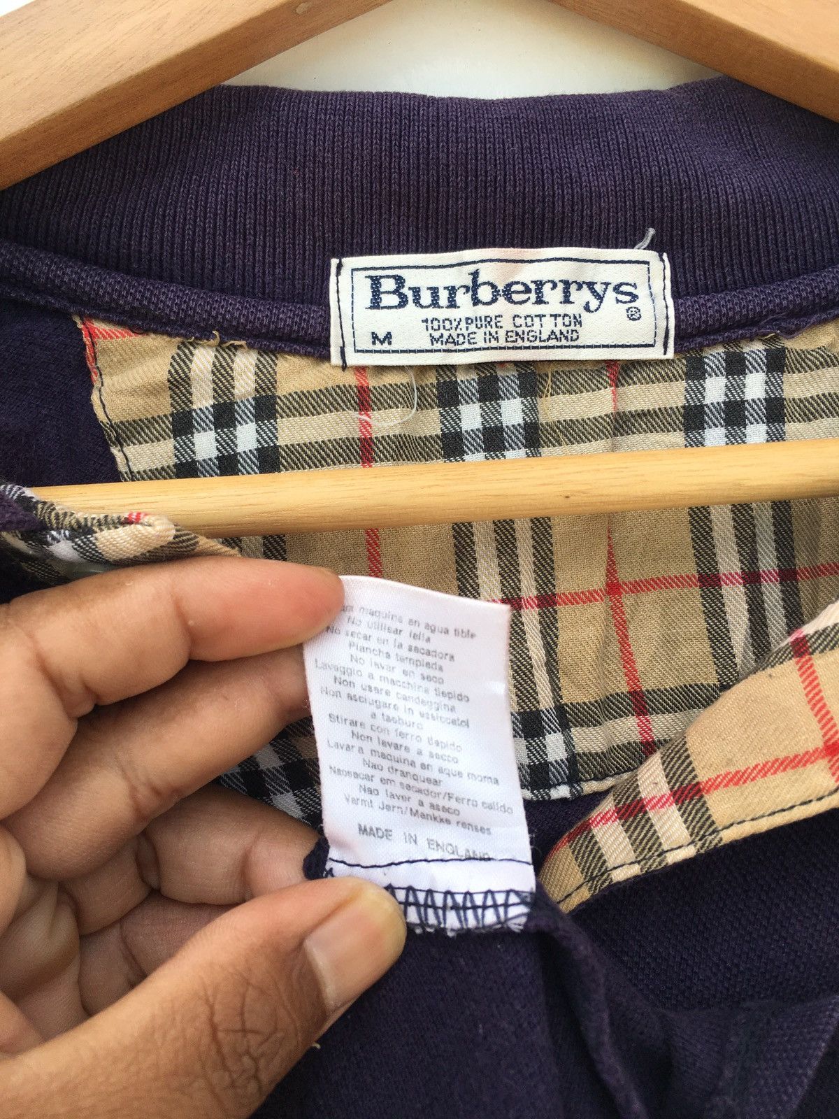 Burberry Rare Vintage 90s Burberry Checkered Polo Shirt Size US L / EU 52-54 / 3 - 9 Thumbnail