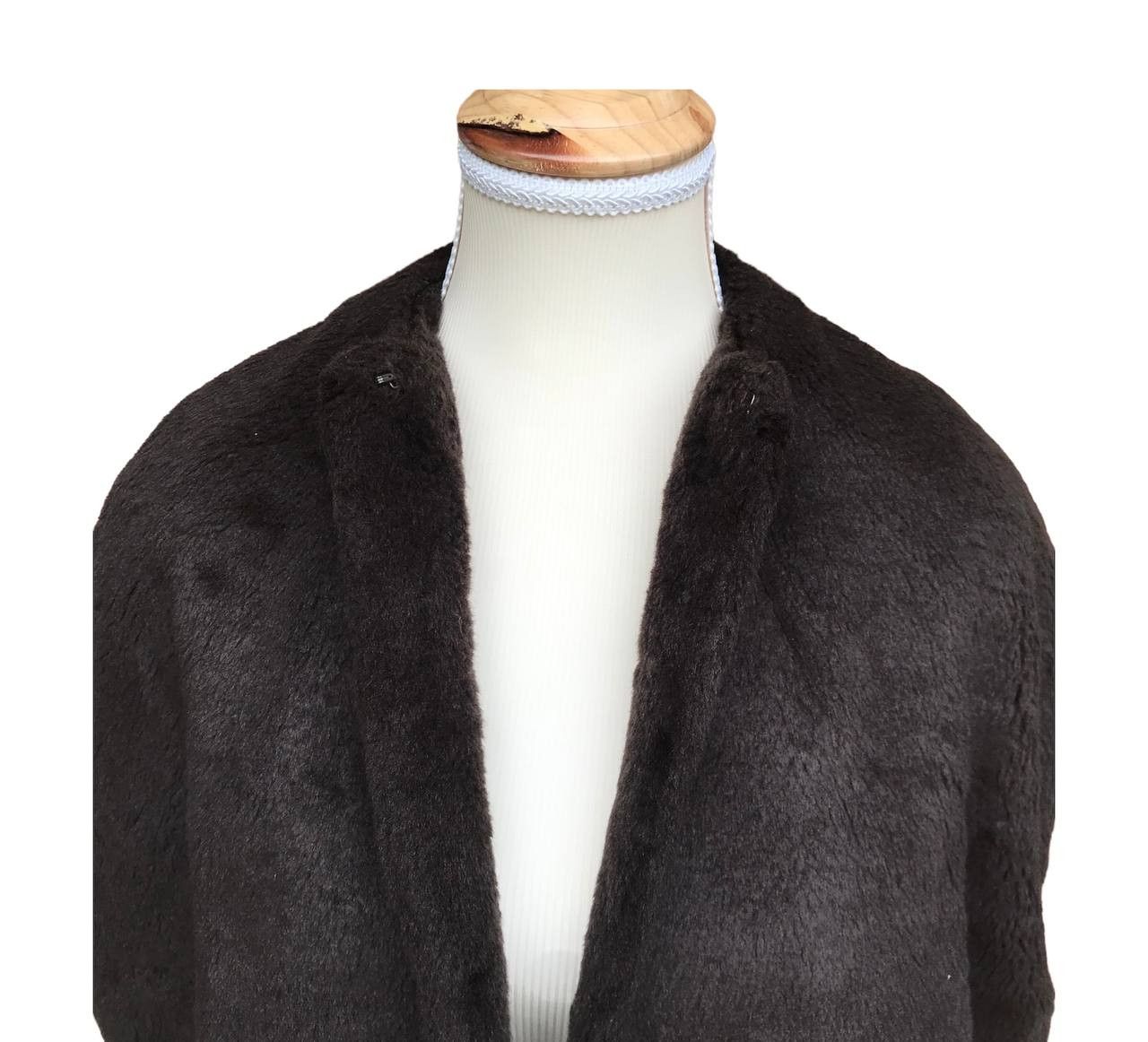Yohji Yamamoto Vintage 90s Yohji Yamamoto faux fur bolero cloak cape Size M / US 6-8 / IT 42-44 - 5 Thumbnail