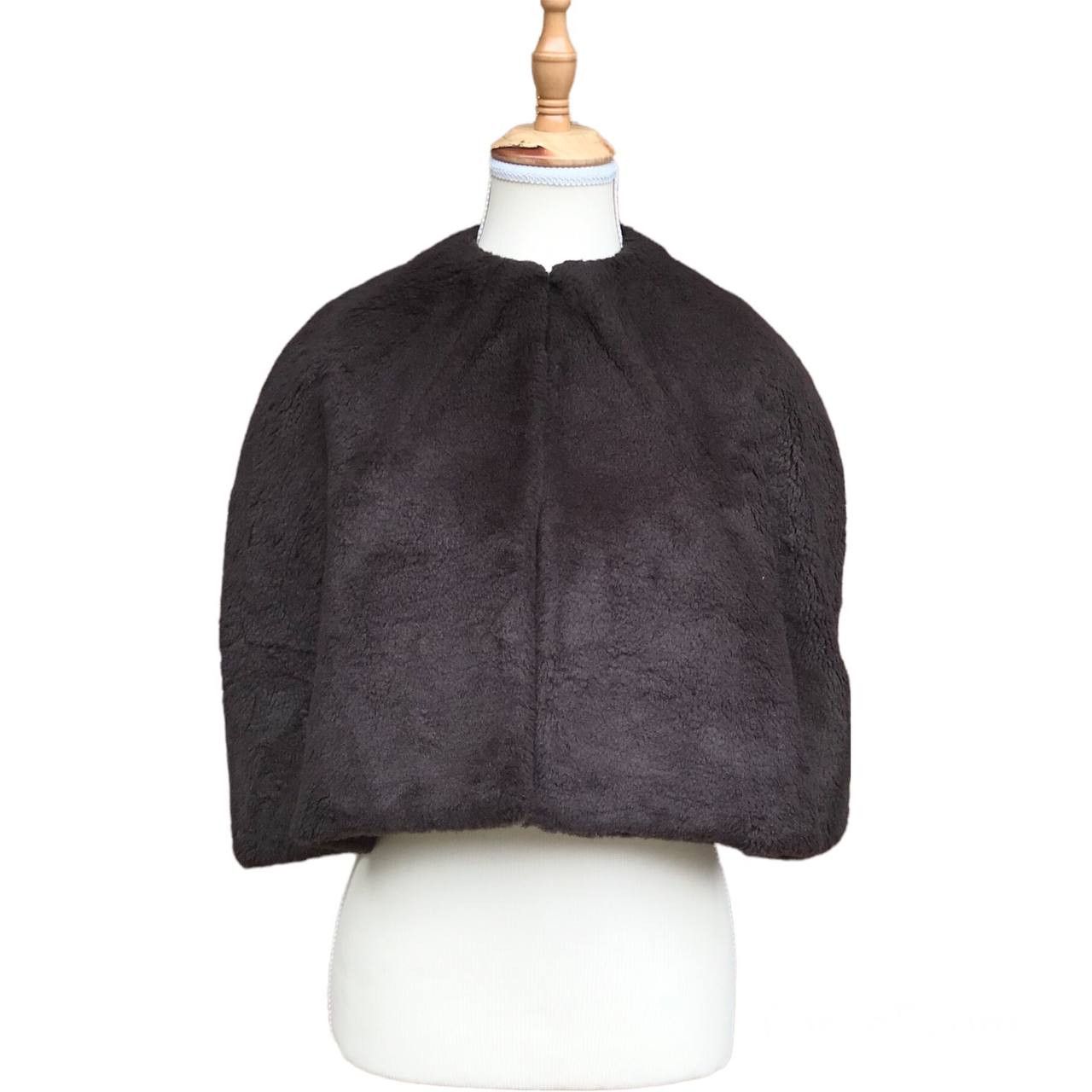Yohji Yamamoto Vintage 90s Yohji Yamamoto faux fur bolero cloak cape Size M / US 6-8 / IT 42-44 - 1 Thumbnail