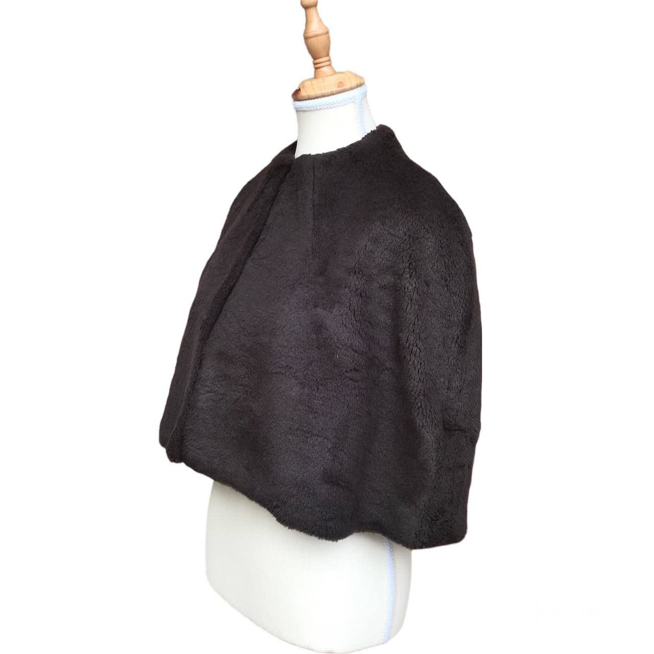 Yohji Yamamoto Vintage 90s Yohji Yamamoto faux fur bolero cloak 
