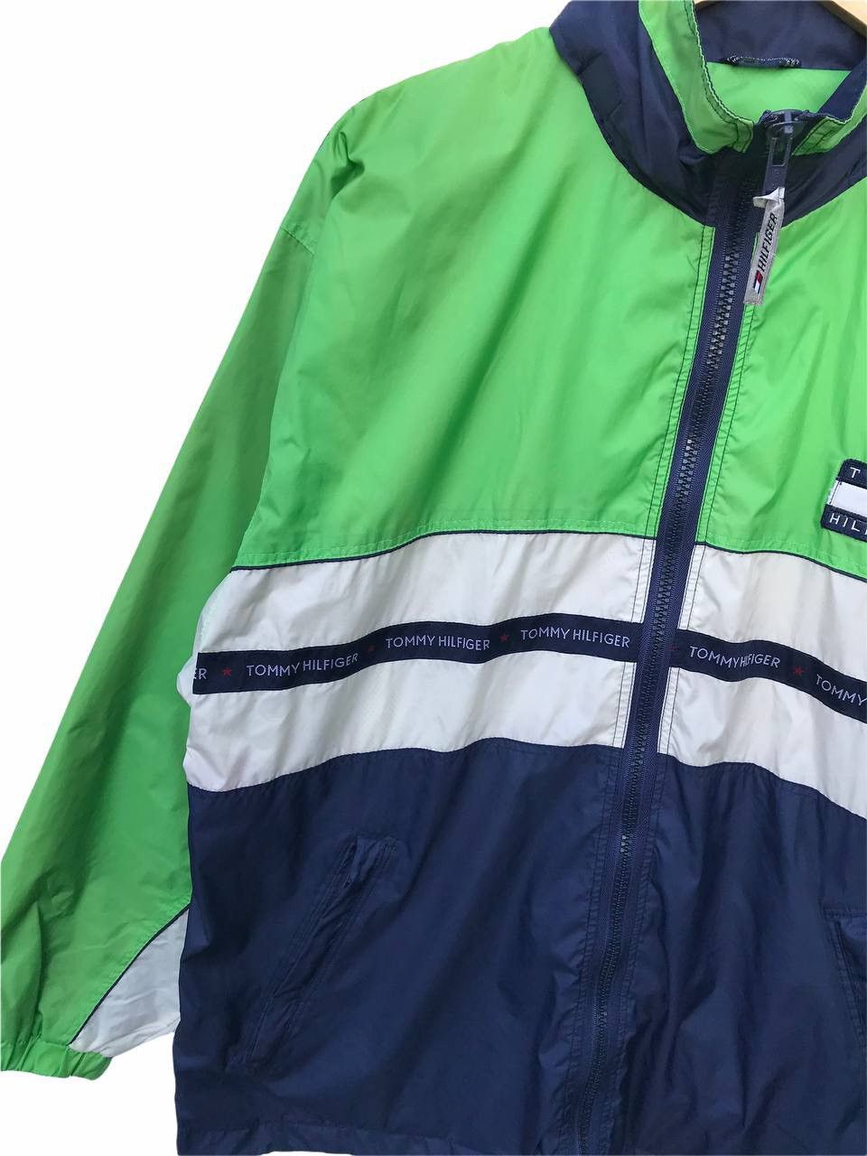 Tommy Hilfiger Vintage 90s Tommy Hilfiger Colour Block Windbreaker Jacket Size US M / EU 48-50 / 2 - 3 Thumbnail