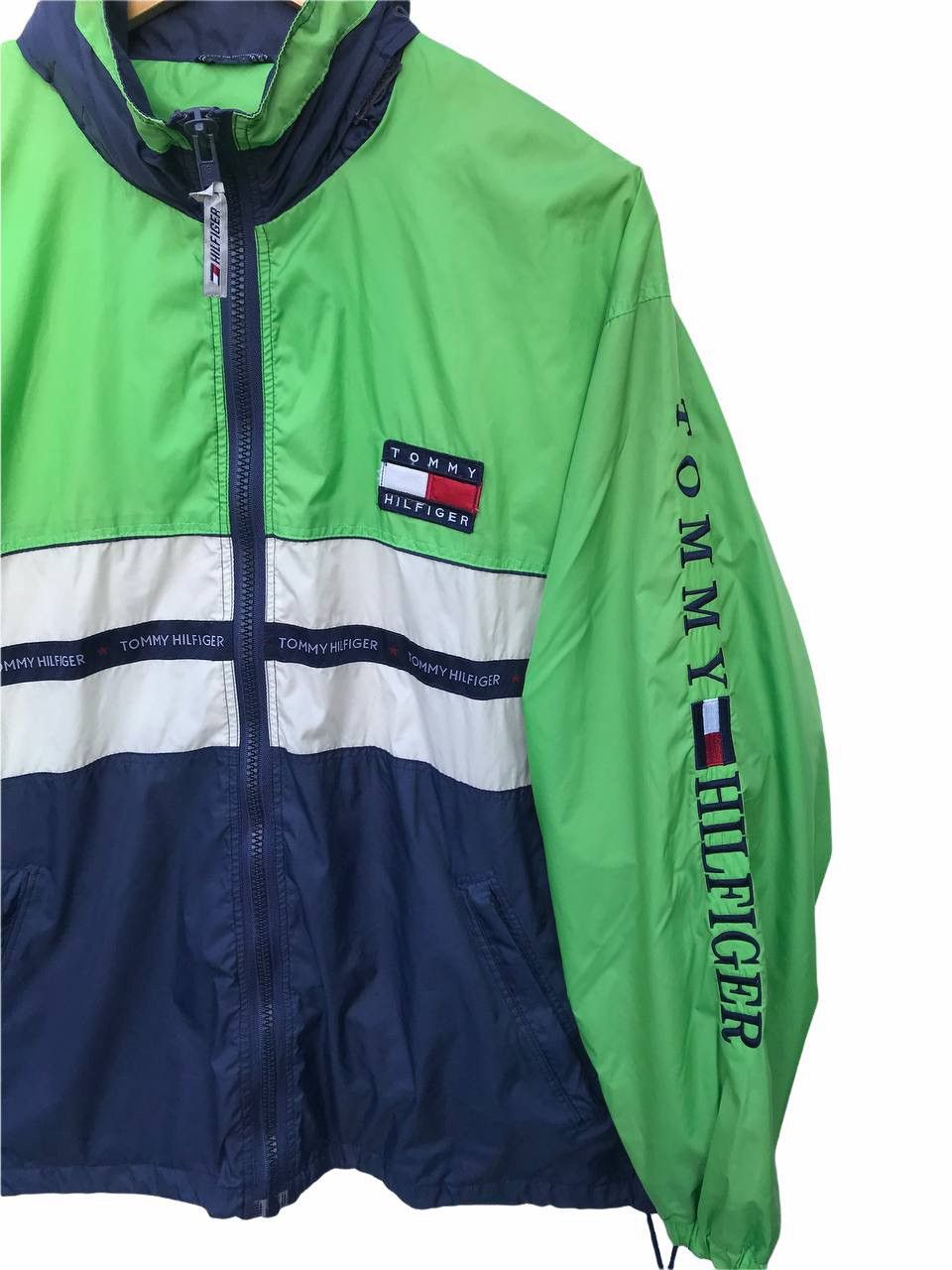 Tommy Hilfiger Vintage 90s Tommy Hilfiger Colour Block Windbreaker Jacket Size US M / EU 48-50 / 2 - 4 Thumbnail