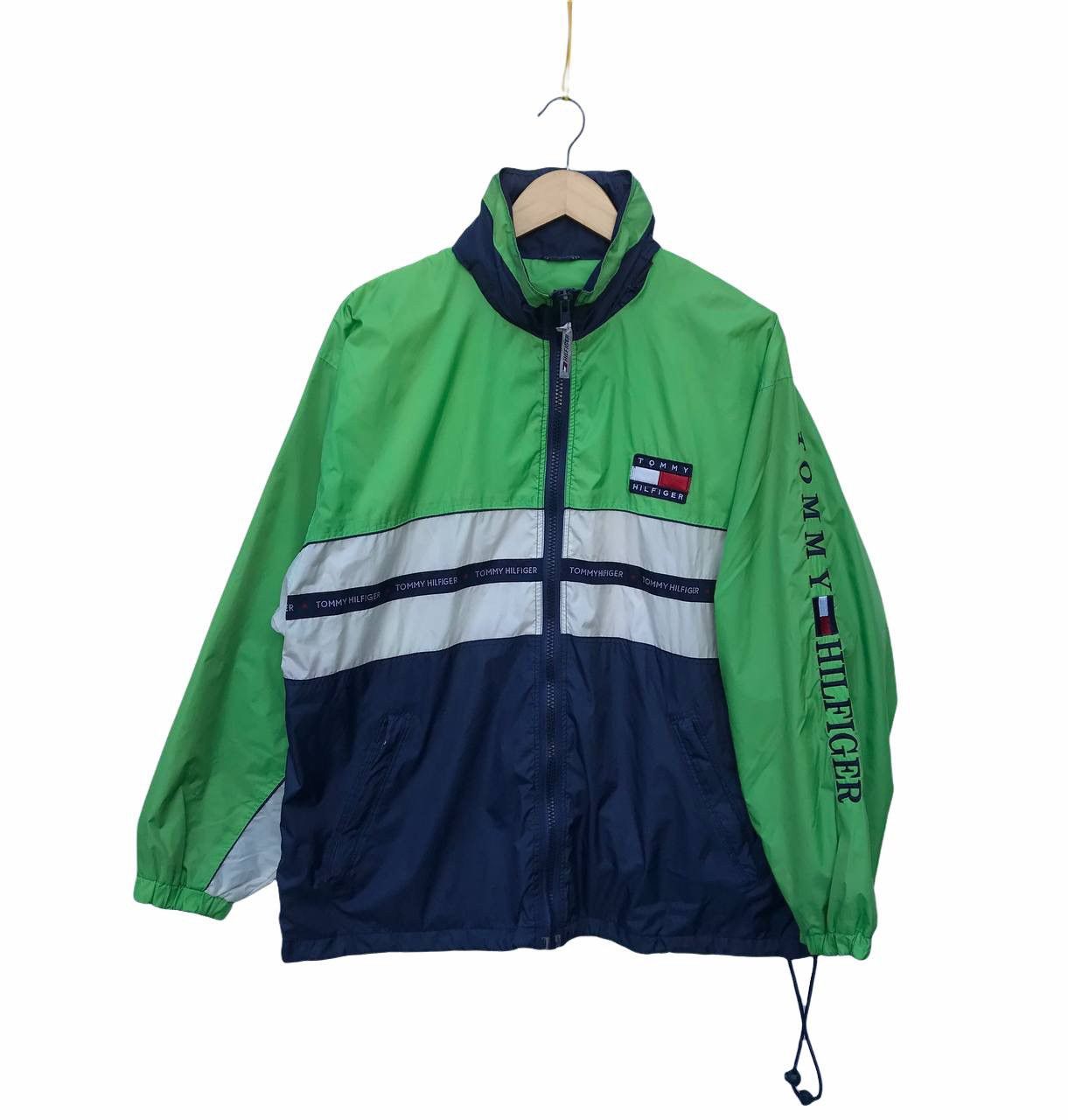 Tommy Hilfiger Vintage 90s Tommy Hilfiger Colour Block Windbreaker Jacket Size US M / EU 48-50 / 2 - 2 Thumbnail