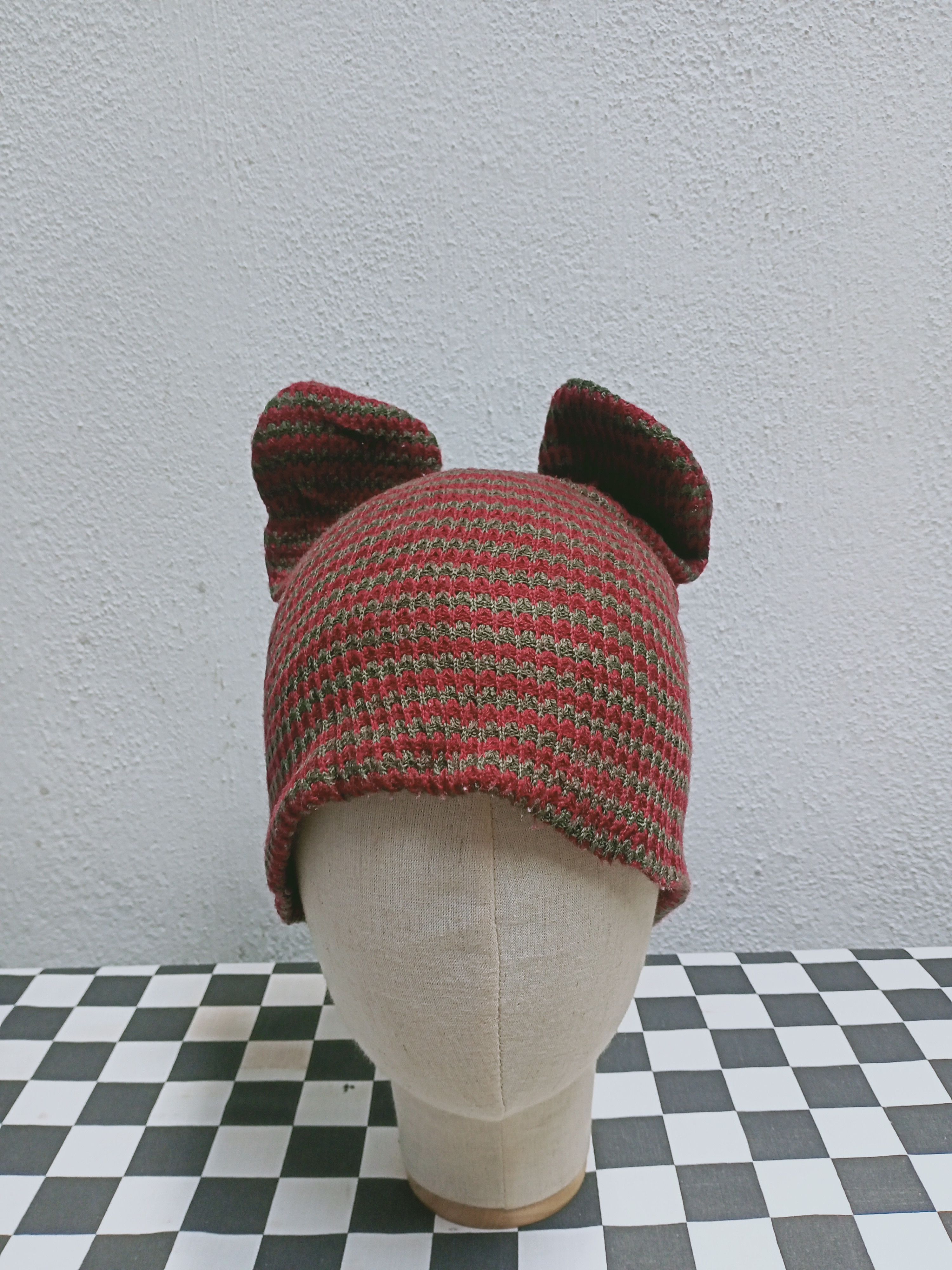 Japanese Brand Ear Knit Beanie Hat Size ONE SIZE - 5 Thumbnail