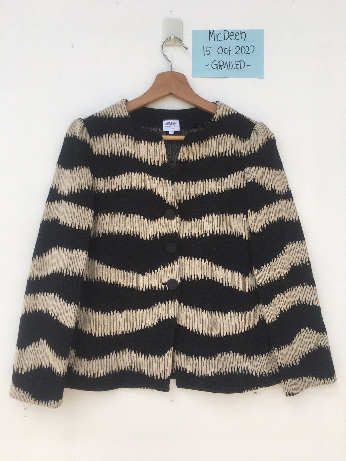 Armani Rare Armani Collezion Wool Jacket Size S / US 4 / IT 40 - 1 Thumbnail