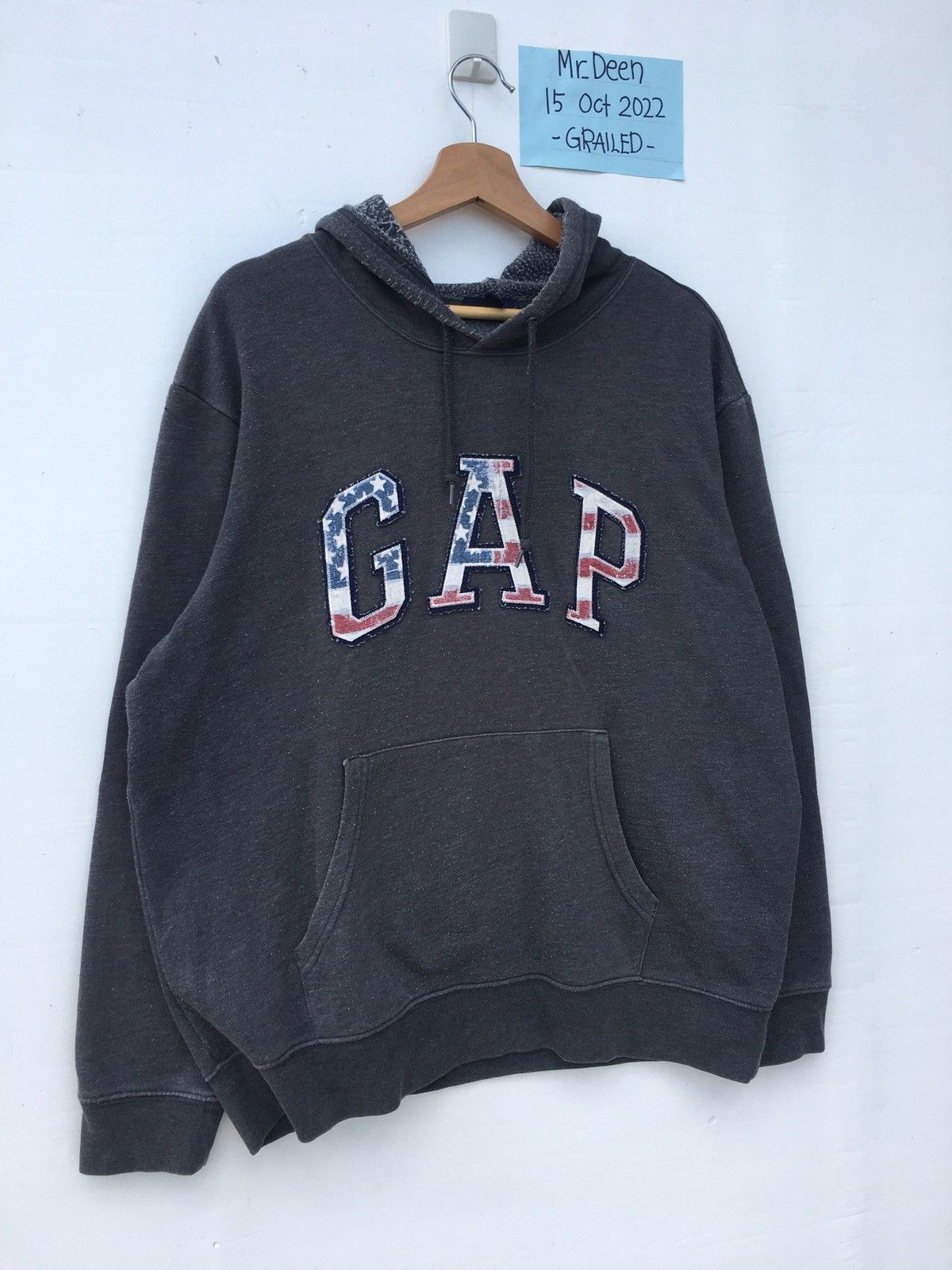 Gap Rare GAP USA Flag Spellout Hoodie Size US L / EU 52-54 / 3 - 3 Thumbnail