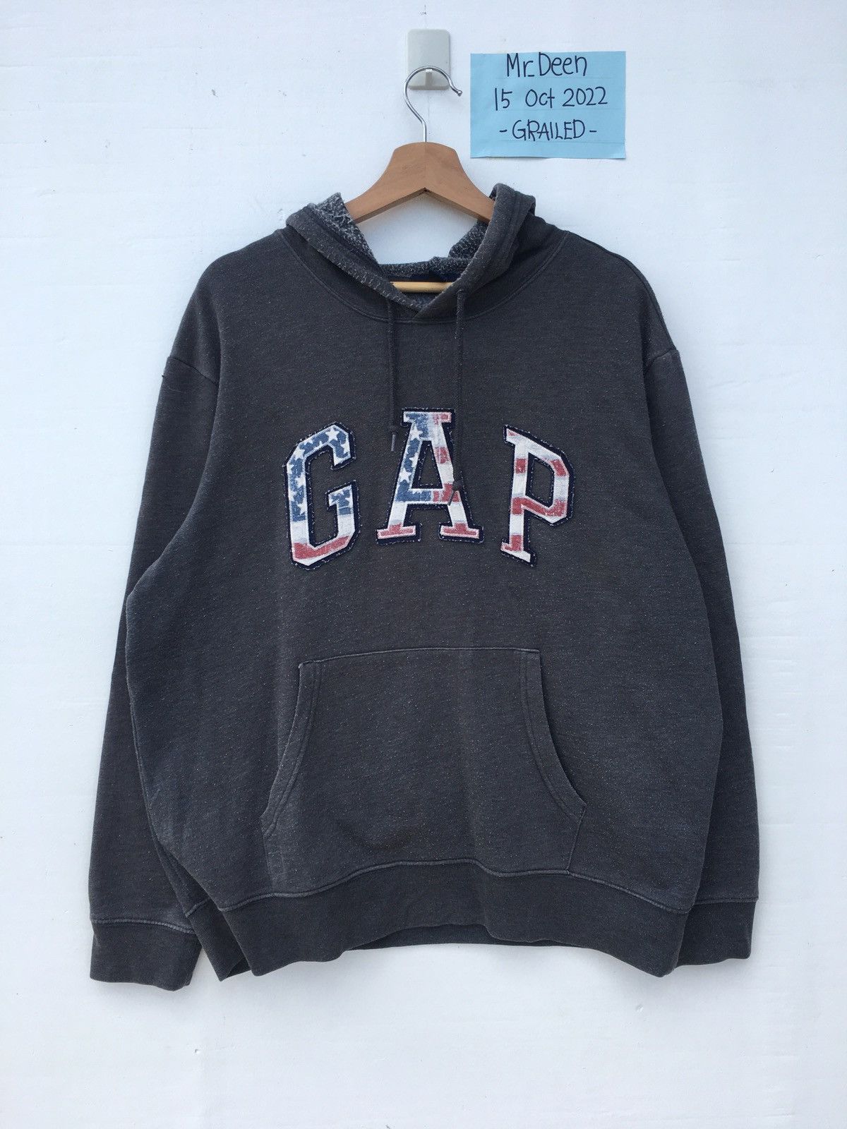 Gap Rare GAP USA Flag Spellout Hoodie Size US L / EU 52-54 / 3 - 2 Thumbnail