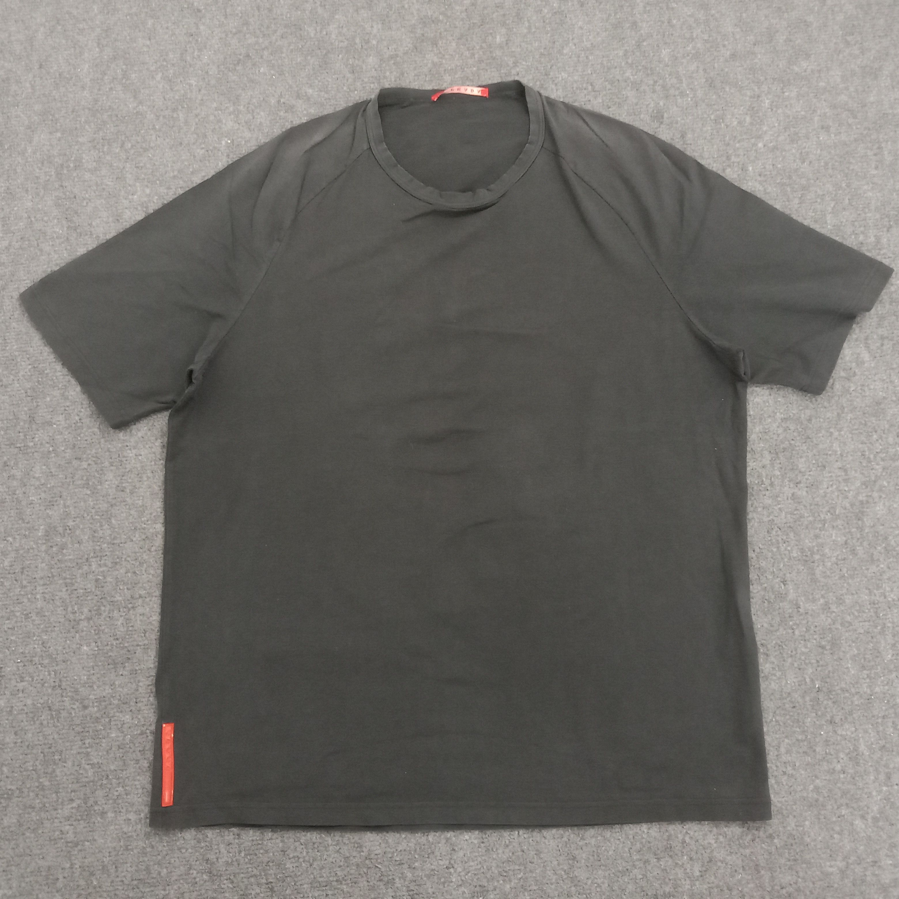 Prada × Vintage PRADA All Black Design T-Shirt Made in Portugal Size US L / EU 52-54 / 3 - 1 Thumbnail
