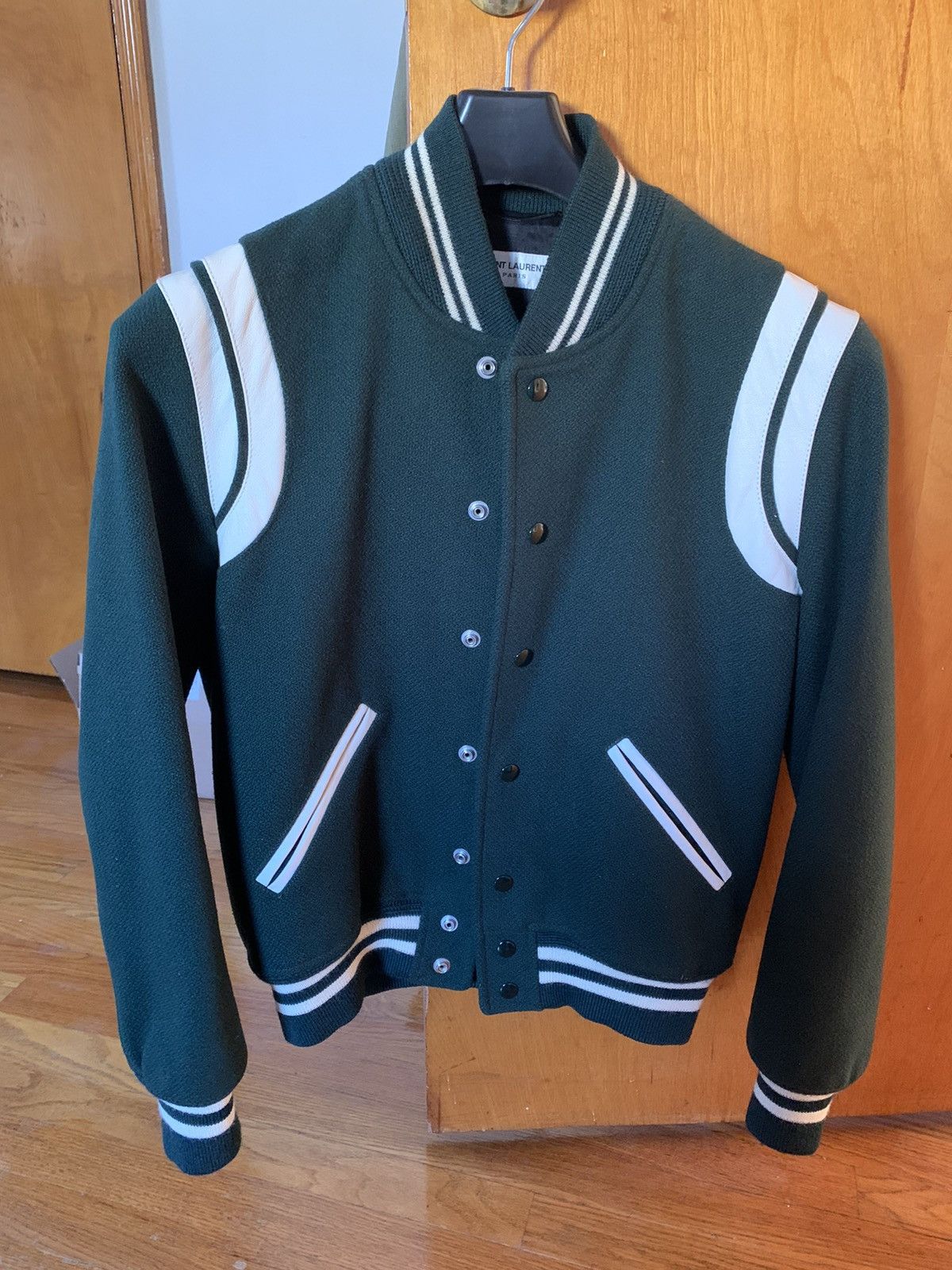 Saint Laurent Paris Saint Laurent Paris Teddy Jacket Forest Green Size US S / EU 44-46 / 1 - 1 Thumbnail