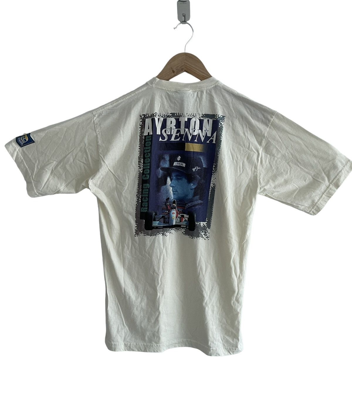 T-shirt Vintage Ayrton Senna - F1 1995 Foundation Senninha Ferrari - Taille XL Homme