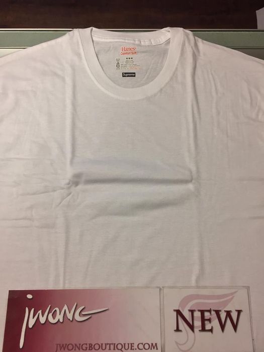 SUPREME X HANES Tagless Tee White (Pack of 3)