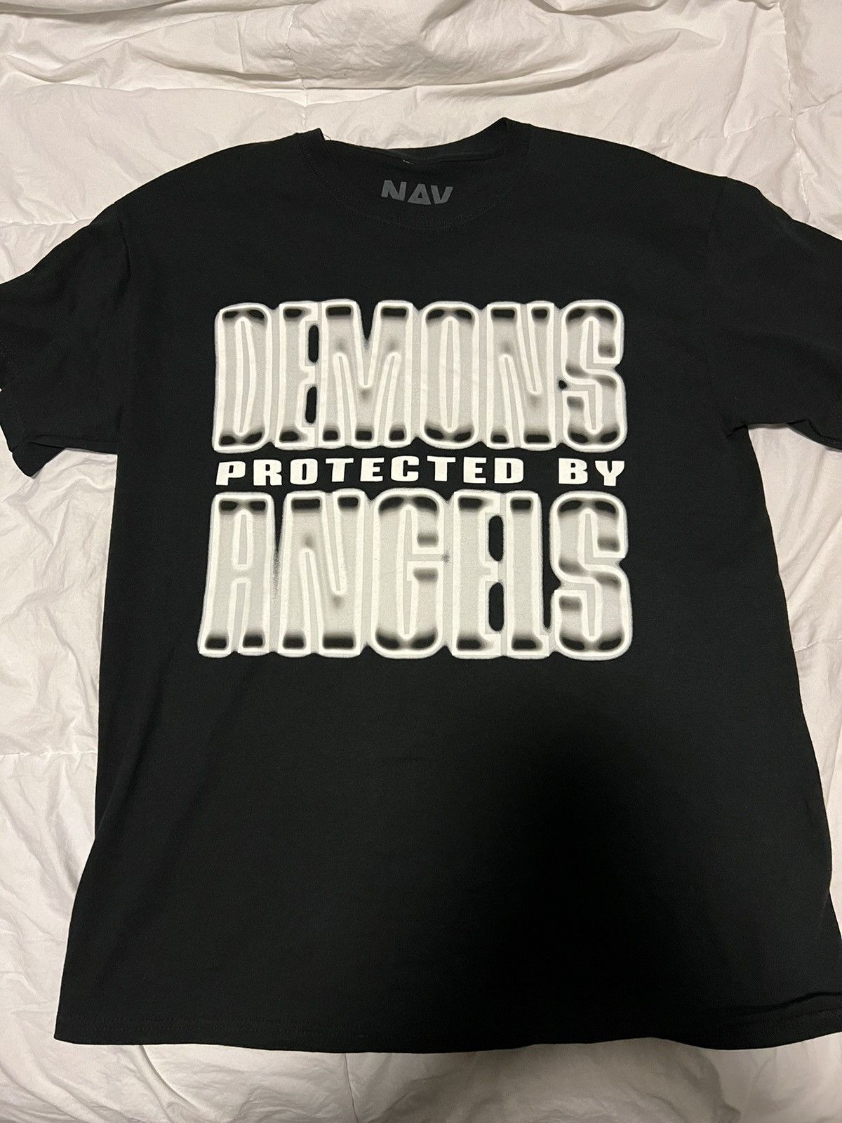 NAV × Vlone Nav Vlone Demons Protected By Angels XO Tshirt Size US M / EU 48-50 / 2 - 6 Thumbnail