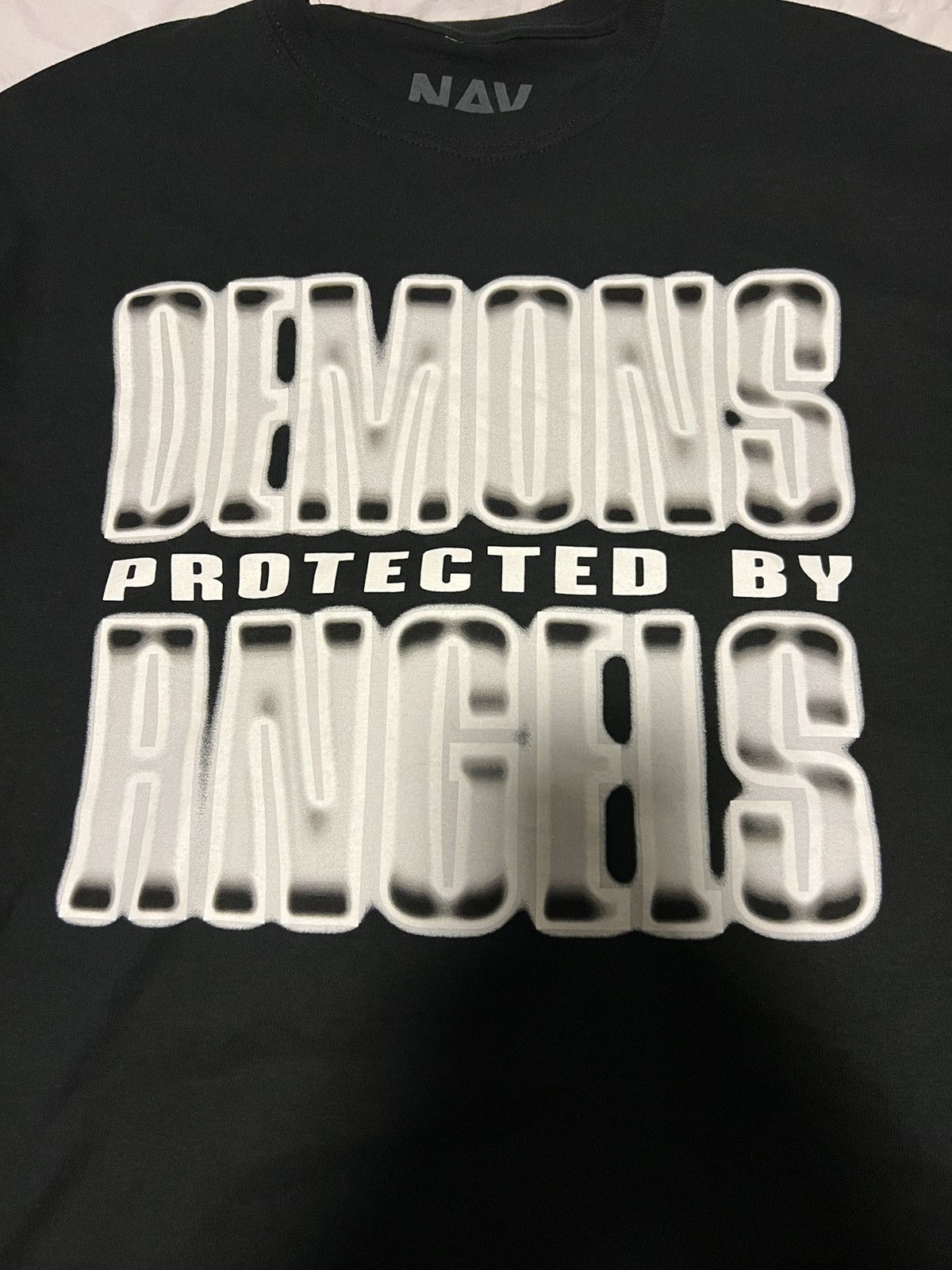 NAV × Vlone Nav Vlone Demons Protected By Angels XO Tshirt Size US M / EU 48-50 / 2 - 7 Thumbnail