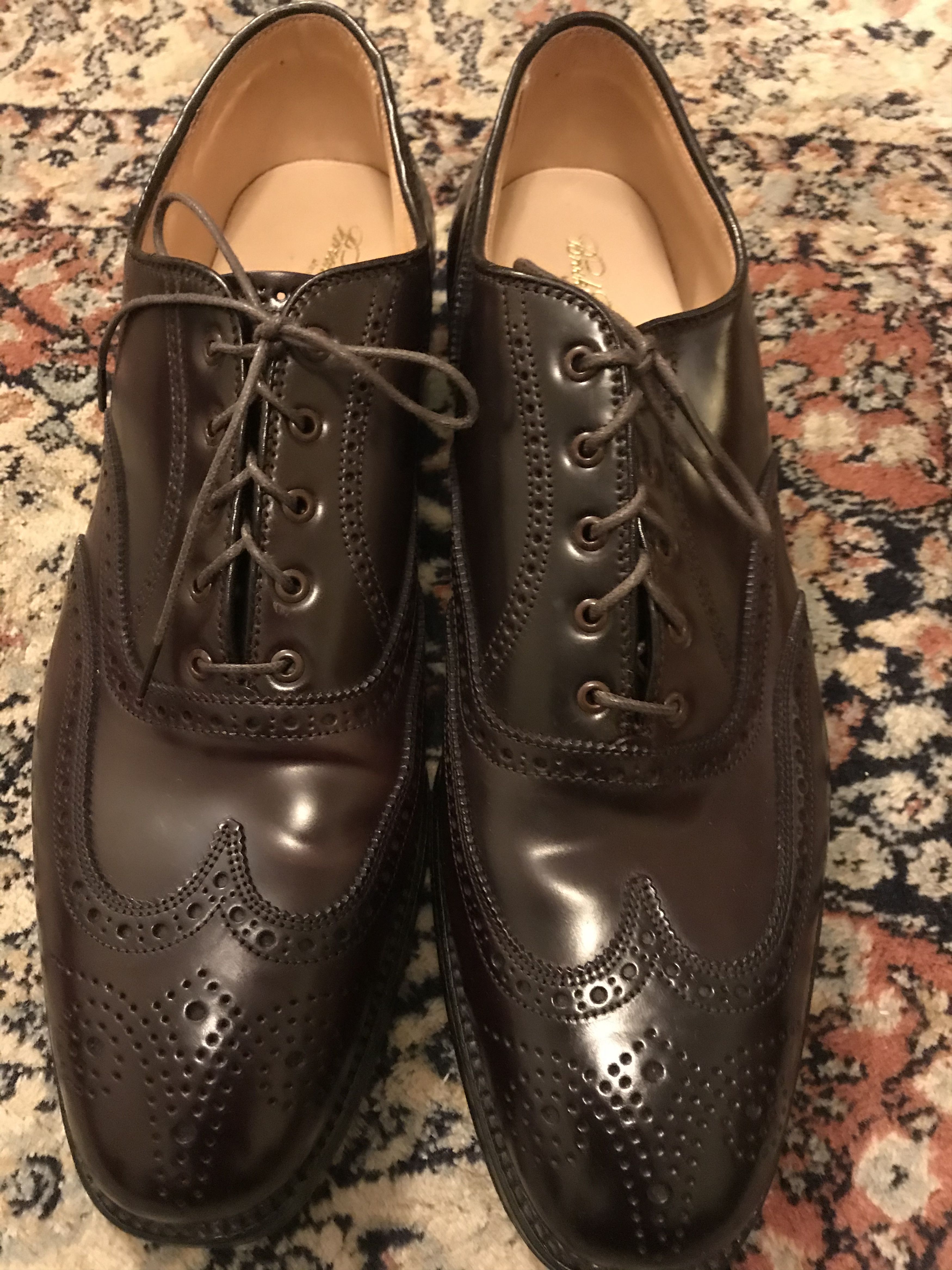 Brooks Brothers Shell Cordovan Wingtip Brogues