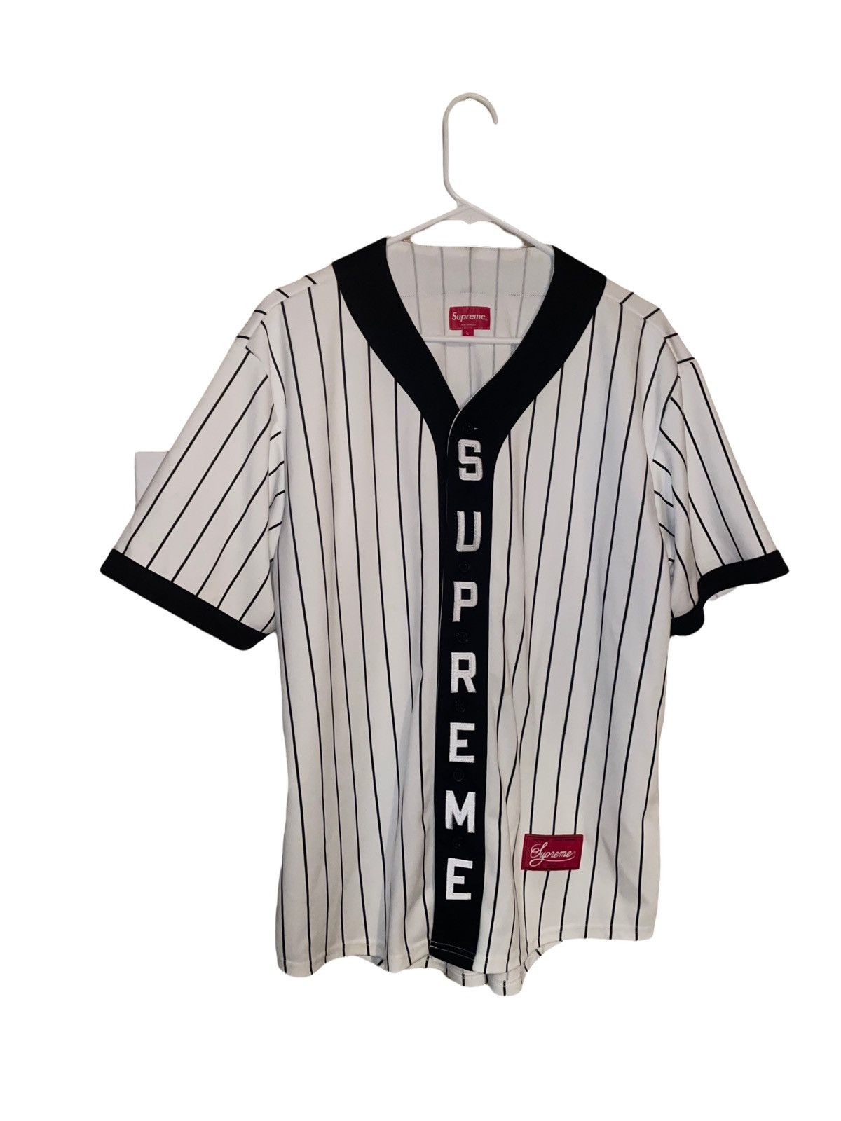 Tシャツ・カットソー Supreme Vertical Logo Baseball Jersey 18 FW WEEK 0 Supreme Vertical Logo Baseball Jersey 18 FW WEEK 0 Tシャツ