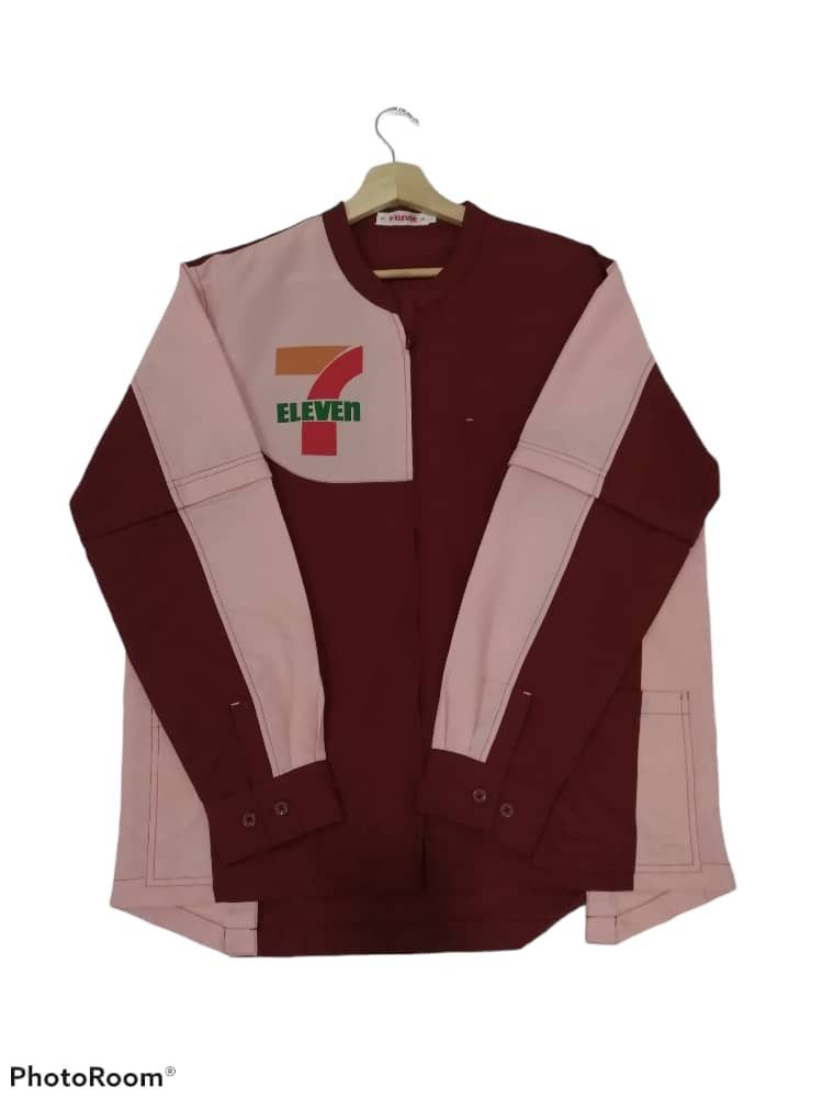 Japanese Brand × Uniform Wares × Vintage Vintage 90s 7 ELEVEN Uniform Jacket Zipper Size US L / EU 52-54 / 3 - 1 Thumbnail