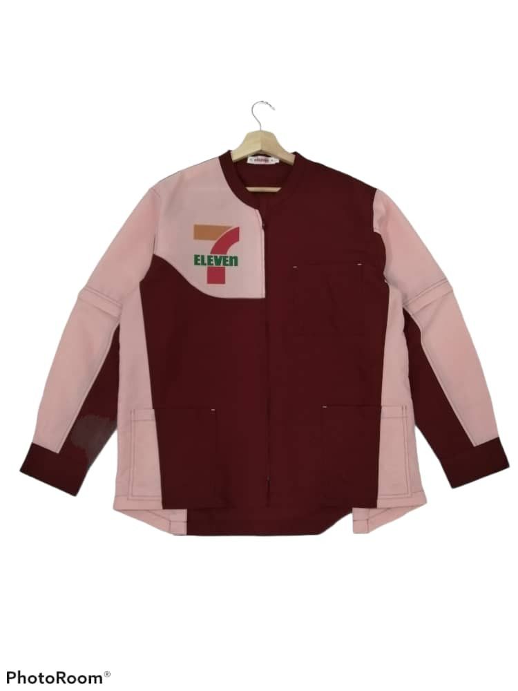 Japanese Brand × Uniform Wares × Vintage Vintage 90s 7 ELEVEN Uniform Jacket Zipper Size US L / EU 52-54 / 3 - 5 Thumbnail