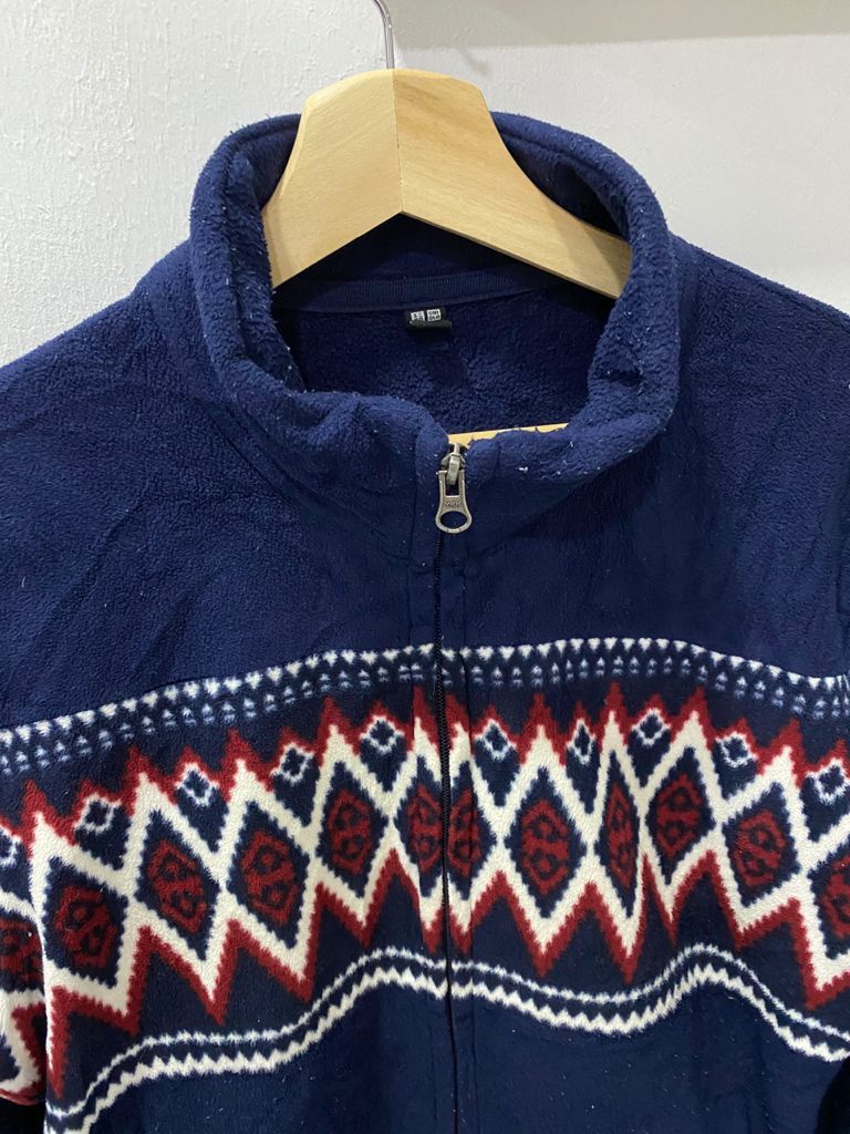Japanese Brand × Uniqlo Japanese Uniqlo Printed Fleece Zipper Light Jackets Size US M / EU 48-50 / 2 - 3 Thumbnail