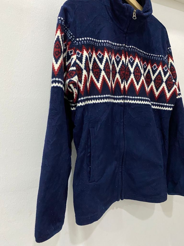 Japanese Brand × Uniqlo Japanese Uniqlo Printed Fleece Zipper Light Jackets Size US M / EU 48-50 / 2 - 4 Thumbnail