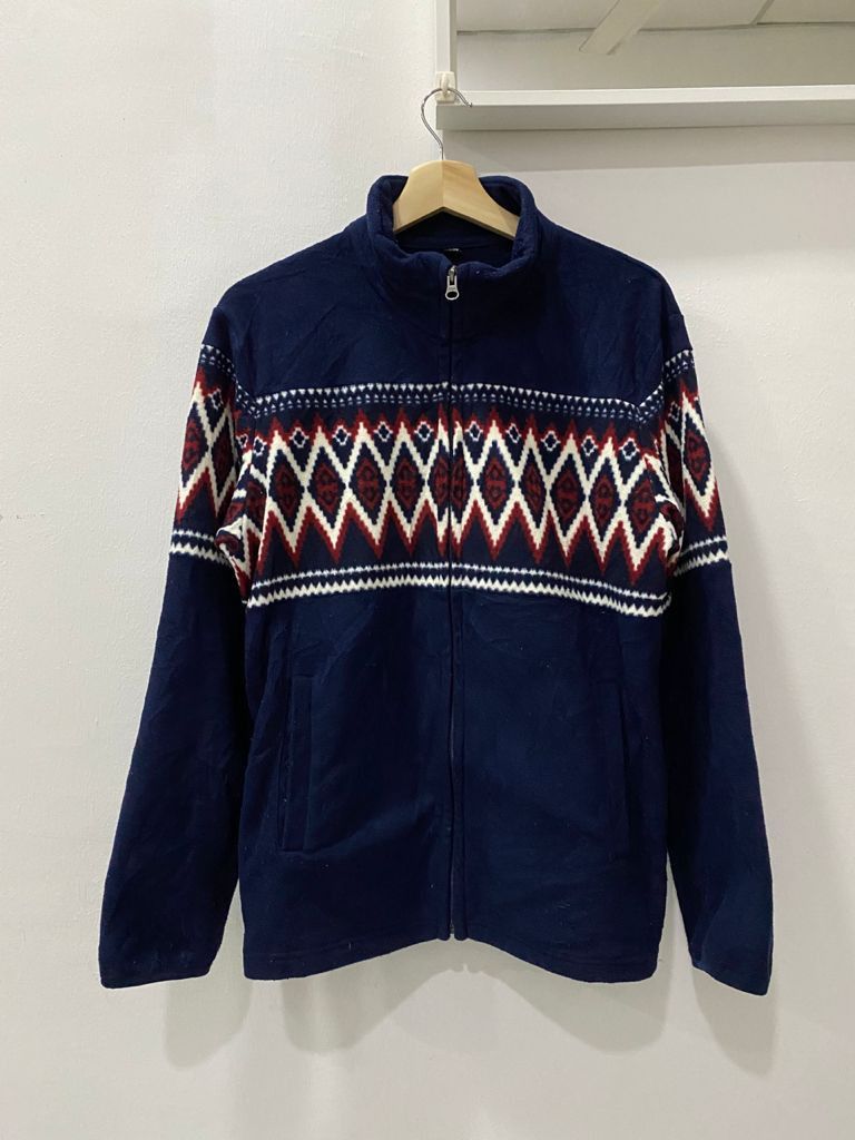 Japanese Brand × Uniqlo Japanese Uniqlo Printed Fleece Zipper Light Jackets Size US M / EU 48-50 / 2 - 1 Thumbnail