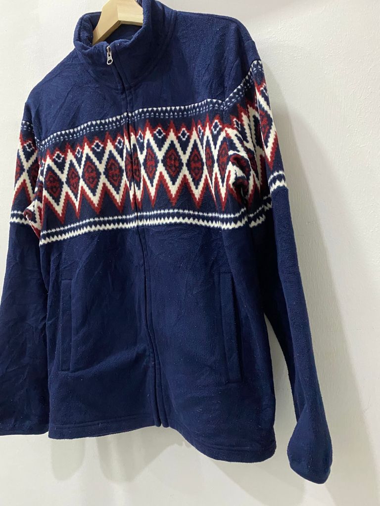 Japanese Brand × Uniqlo Japanese Uniqlo Printed Fleece Zipper Light Jackets Size US M / EU 48-50 / 2 - 5 Thumbnail