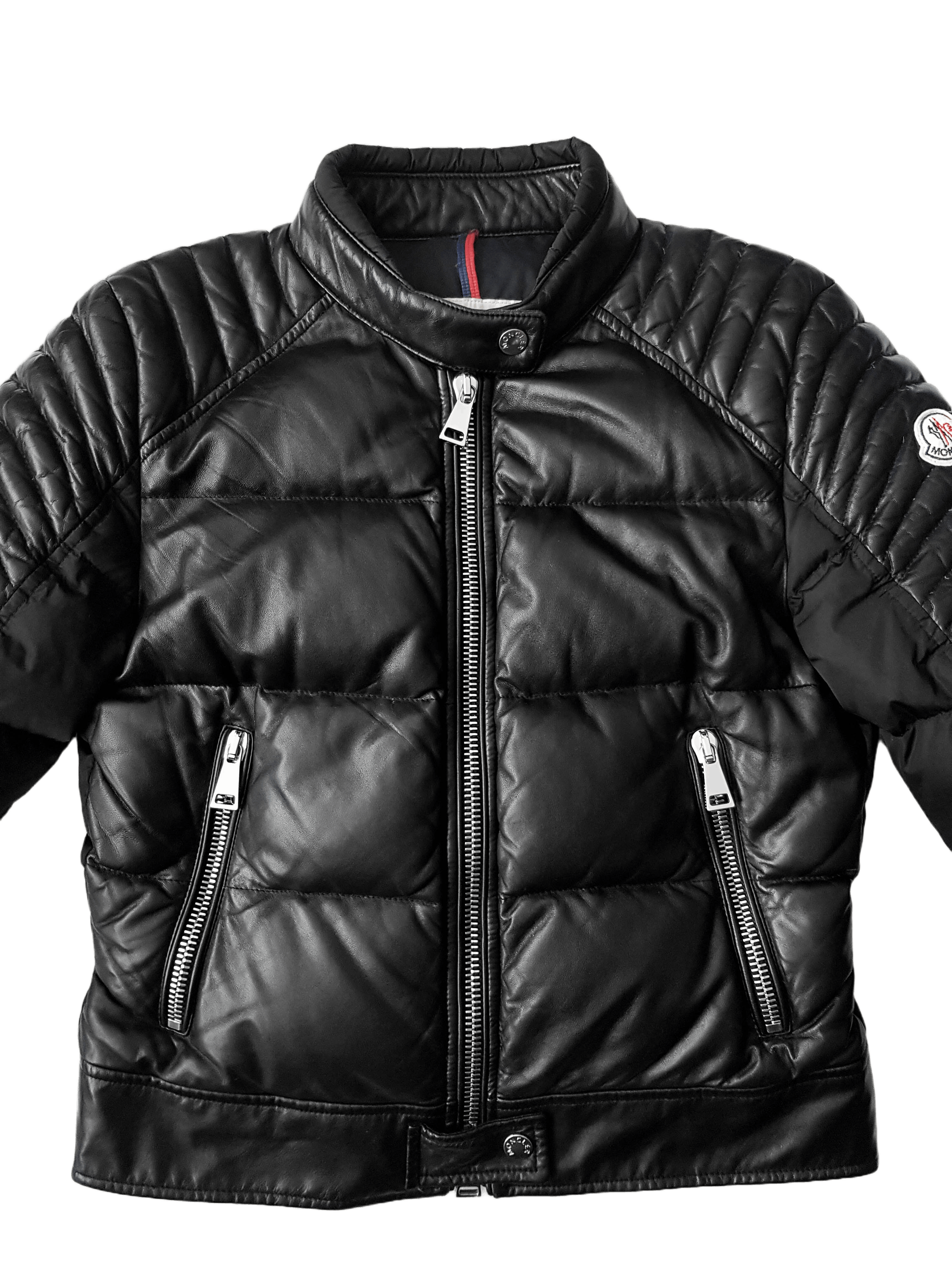Moncler Leather Down Puffer Jacket - Clematis Giubotto - UNISEX Size M / US 6-8 / IT 42-44 - 3 Thumbnail