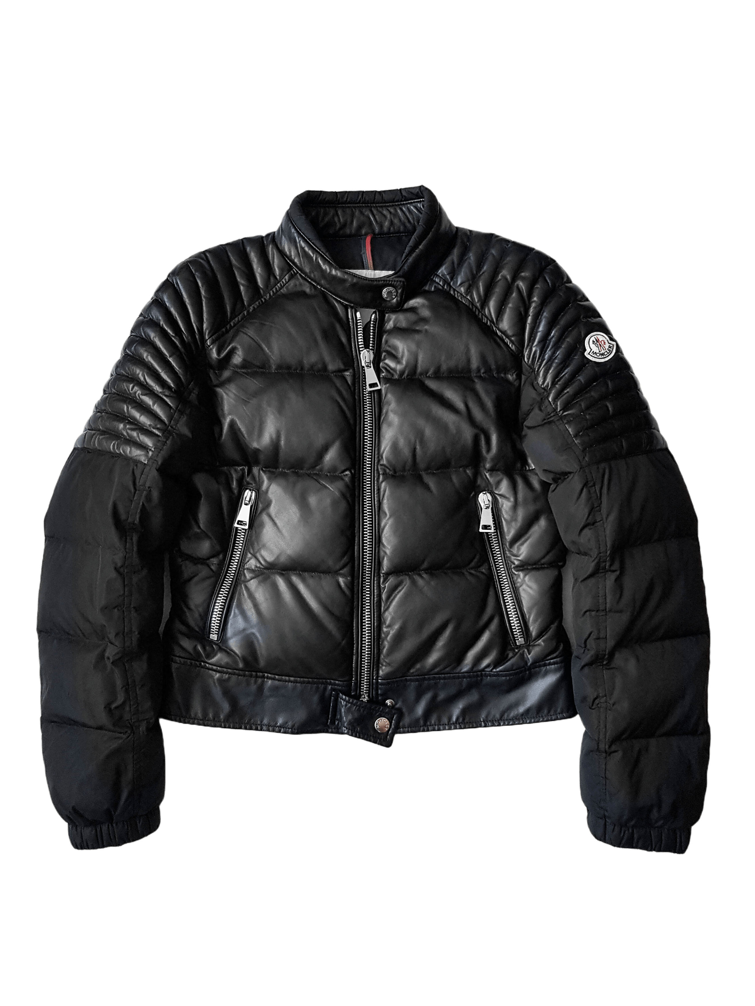 Moncler Leather Down Puffer Jacket - Clematis Giubotto - UNISEX Size M / US 6-8 / IT 42-44 - 1 Thumbnail