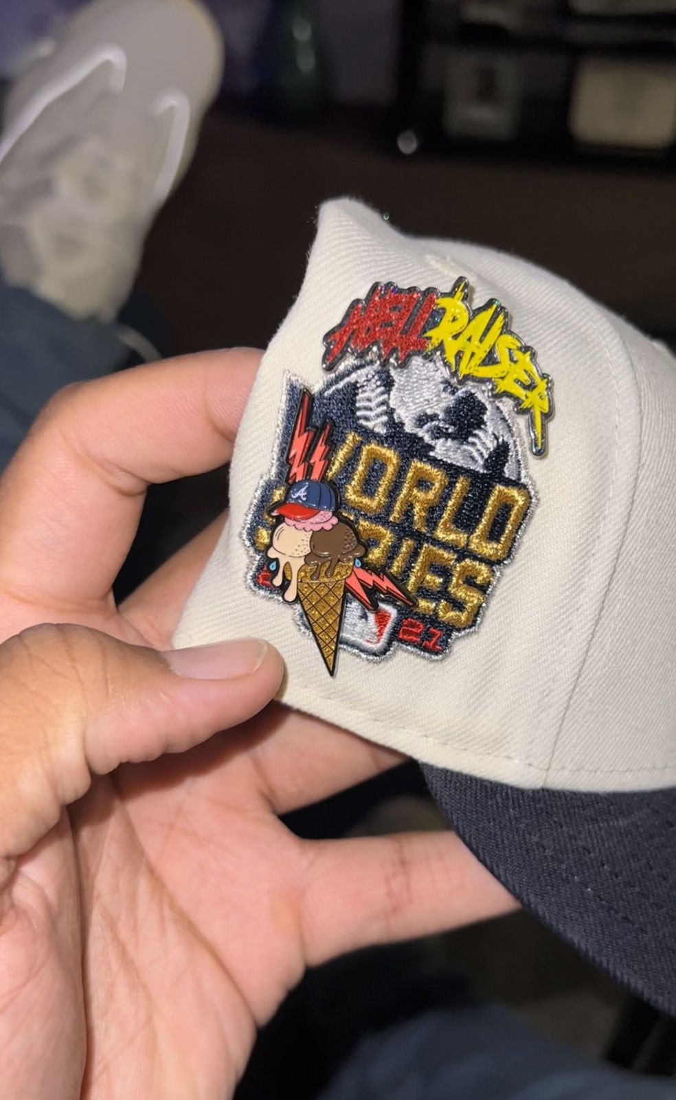 Hat Club × MyFitteds × New Era Hat Club Atlanta Braves Jersey Logo Script Fitted Hat 7 7/8 Size ONE SIZE - 8 Thumbnail