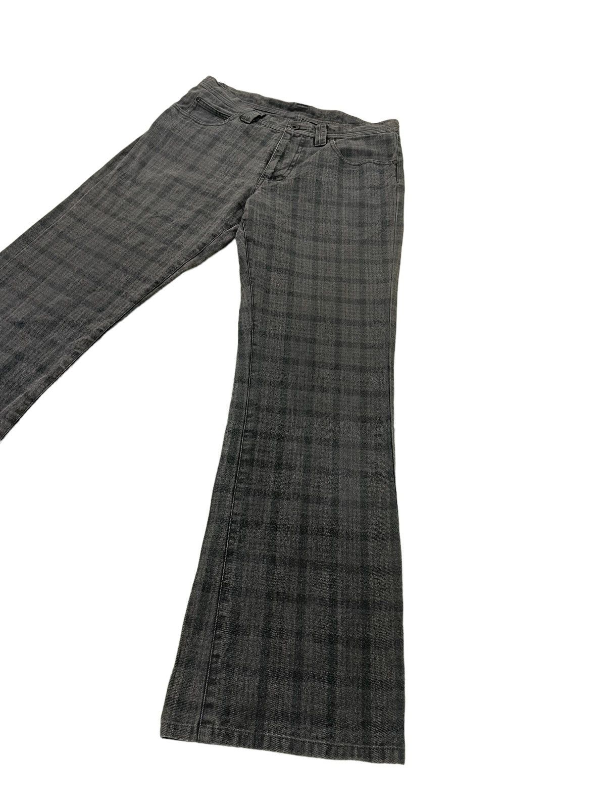 Japanese Brand Flare Jeans Comme Ca Ism Checked Pant Boot Cut 26🟦 Size US 30 / EU 46 - 1 Thumbnail