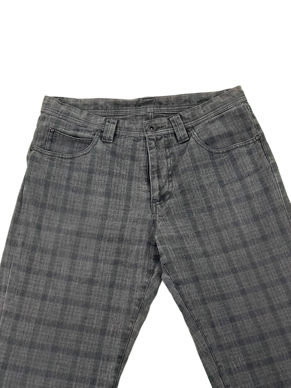 Japanese Brand Flare Jeans Comme Ca Ism Checked Pant Boot Cut 26🟦 Size US 30 / EU 46 - 8 Thumbnail