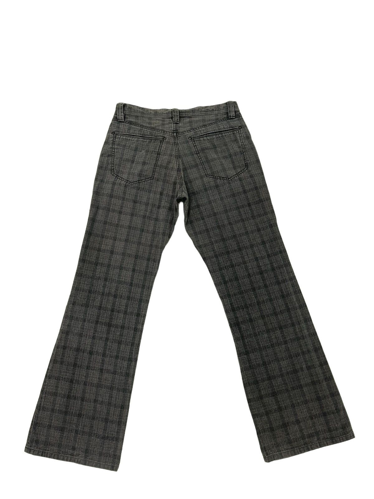 Japanese Brand Flare Jeans Comme Ca Ism Checked Pant Boot Cut 26🟦 Size US 30 / EU 46 - 11 Thumbnail